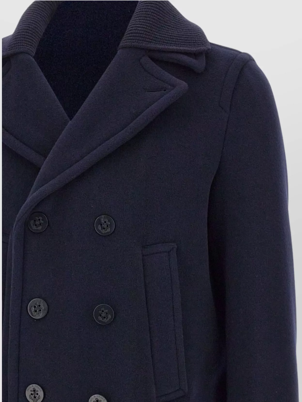 Paul & Shark Wool Cashmere Double-Breasted Peacoat