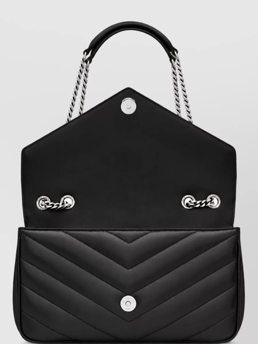 Saint Laurent Loulou Medium Leather Clutch Bag