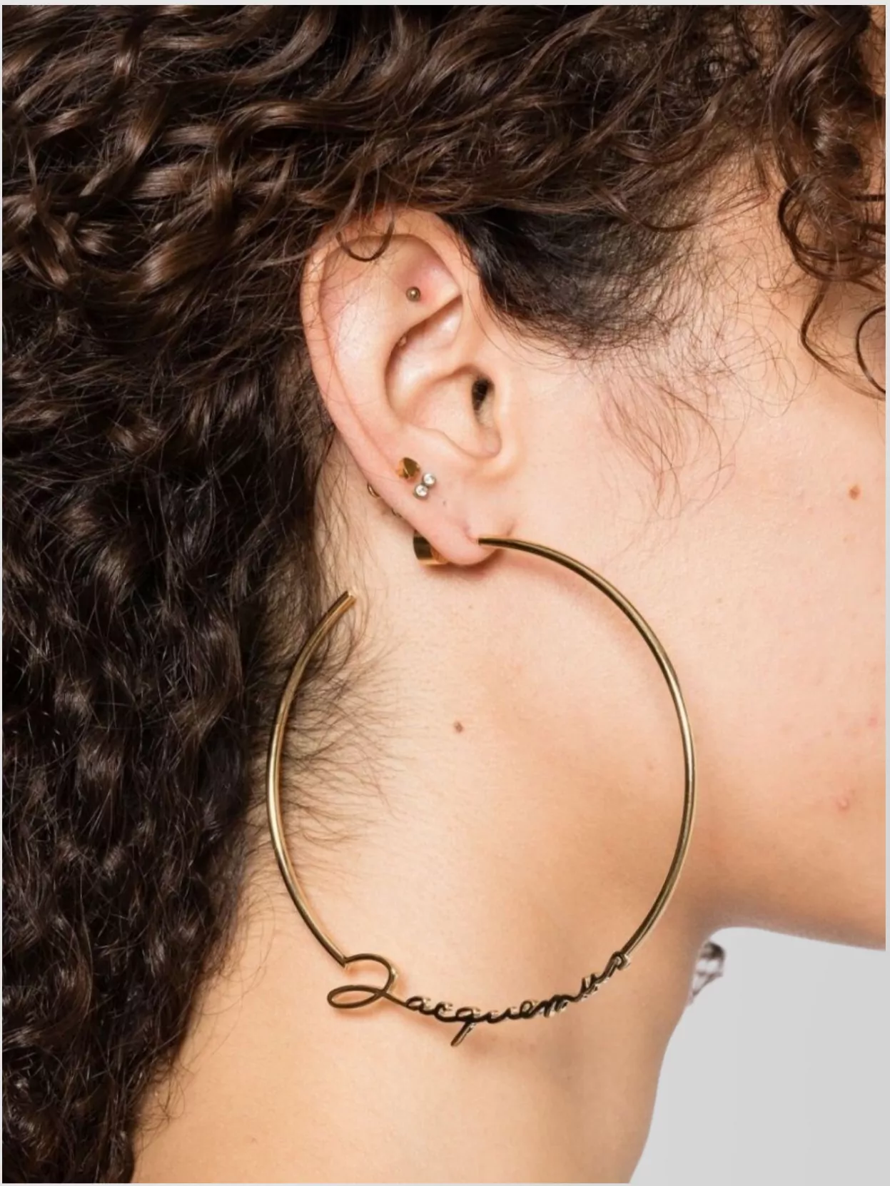 Jacquemus Gold-Tone Hoop Style Earrings