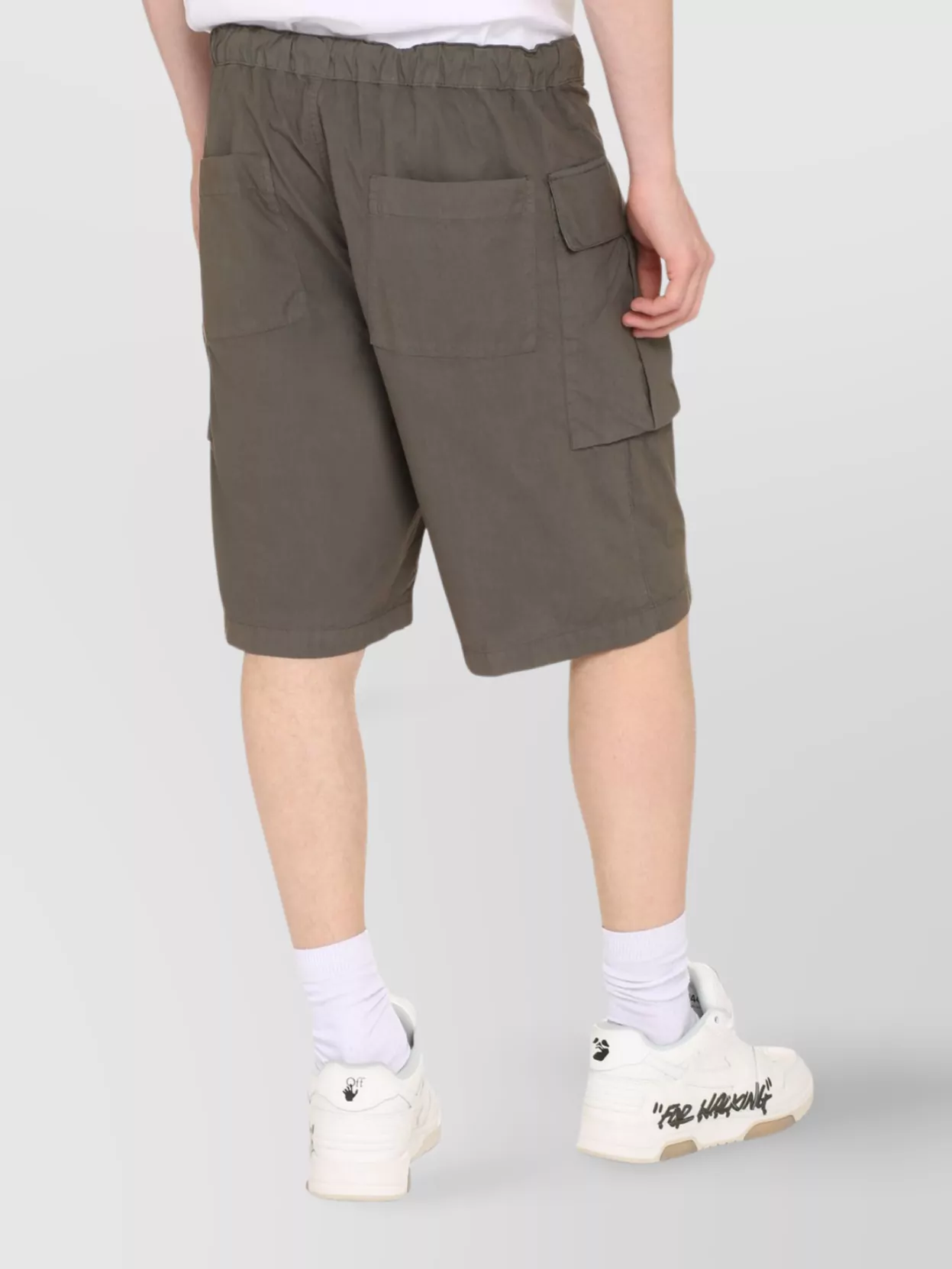 Aspesi Cotton Cargo Knee Length Bermuda Shorts