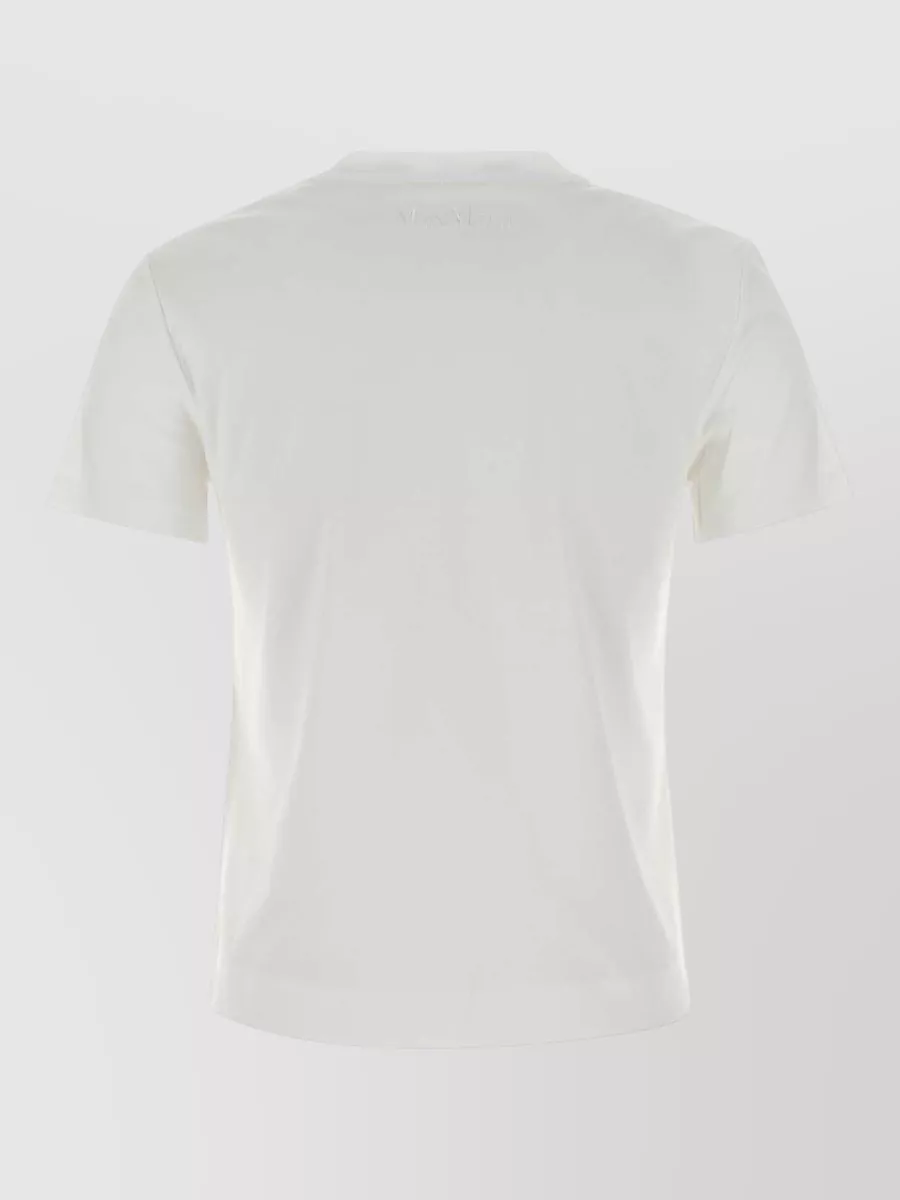 Max Mara Cotton Ribbed Crew Neck T-Shirt