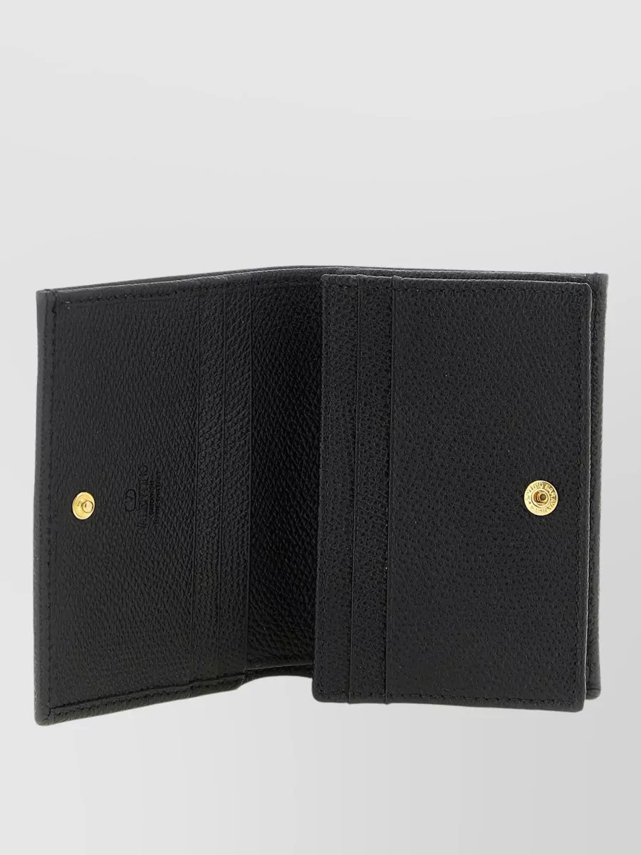 Valentino Garavani Vlogo Signature Leather Wallet Cardholder