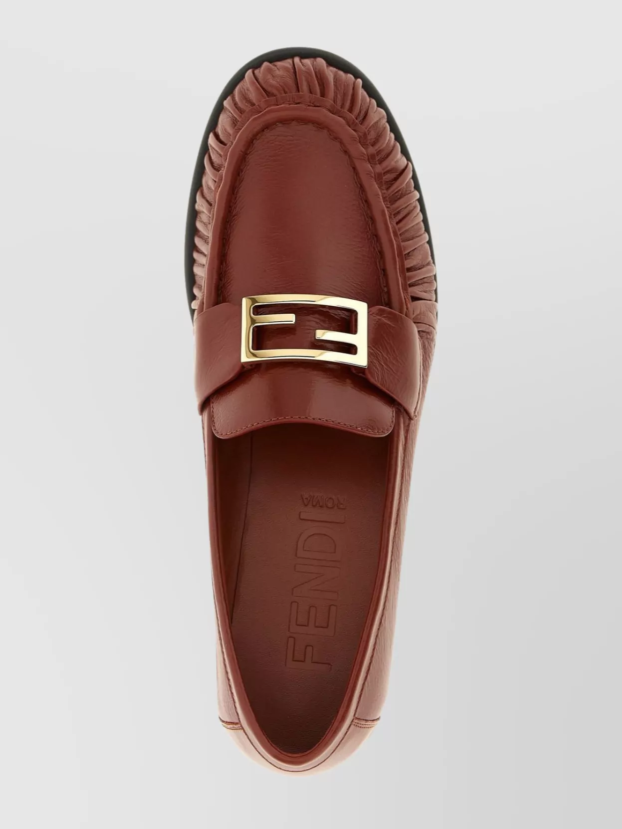 Fendi Fringe Loafers Gold-Tone Hardware