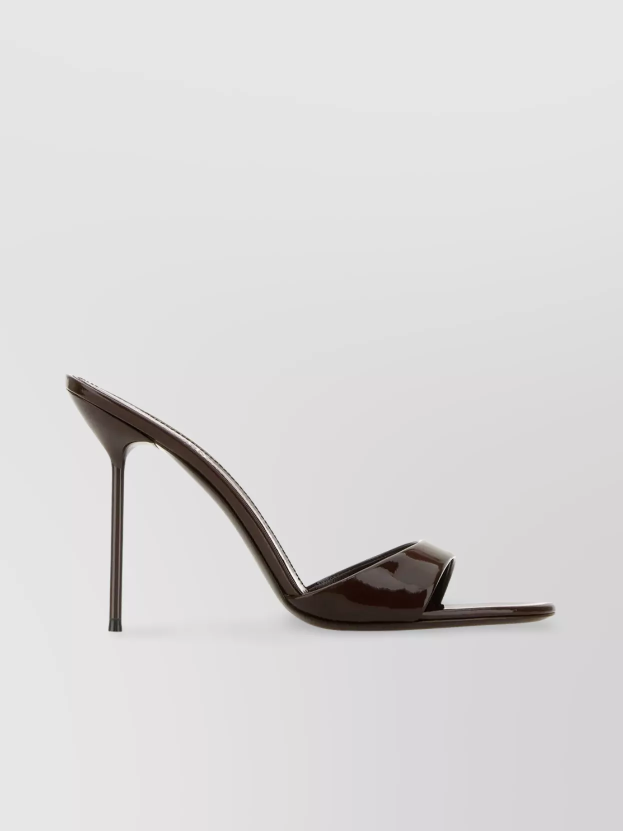 Paris Texas Lidia Brown Mules With Stiletto Heel In Patent Leather Woman