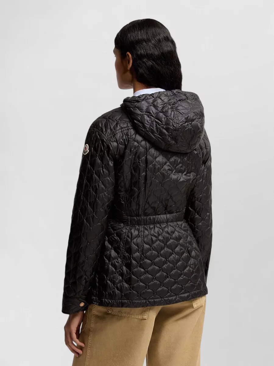 Moncler Hooded Mid-Length Down Coat