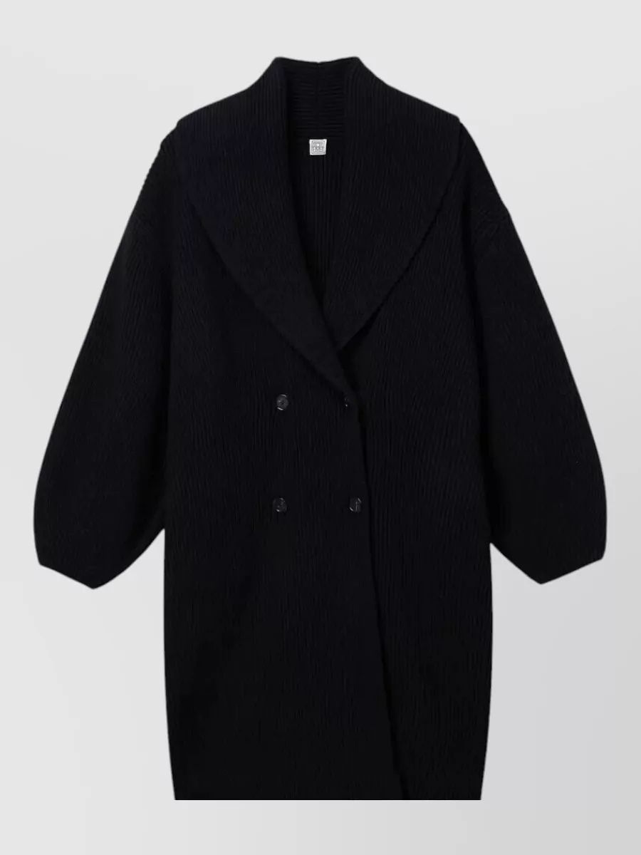 Totême Oversized wool long shawl lapel coat
