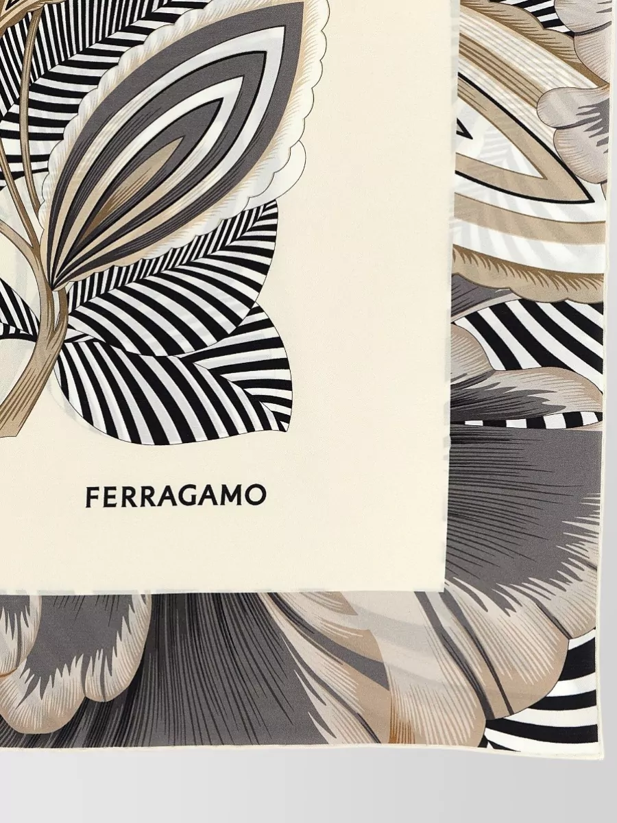Ferragamo Brezza Floral Print Lightweight Square Scarf