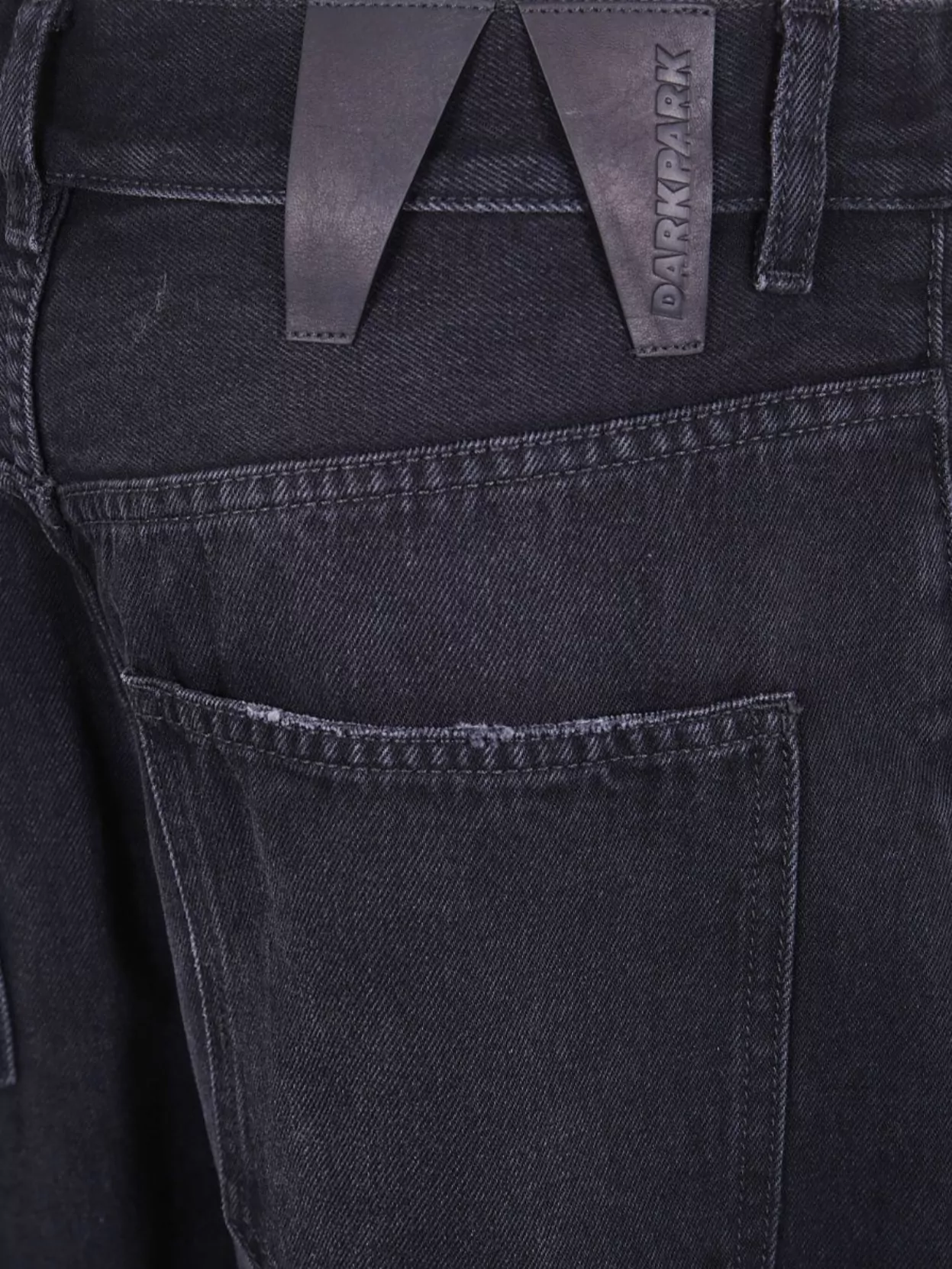 Darkpark Loose Fit Denim Trousers With Belt Detail In Black