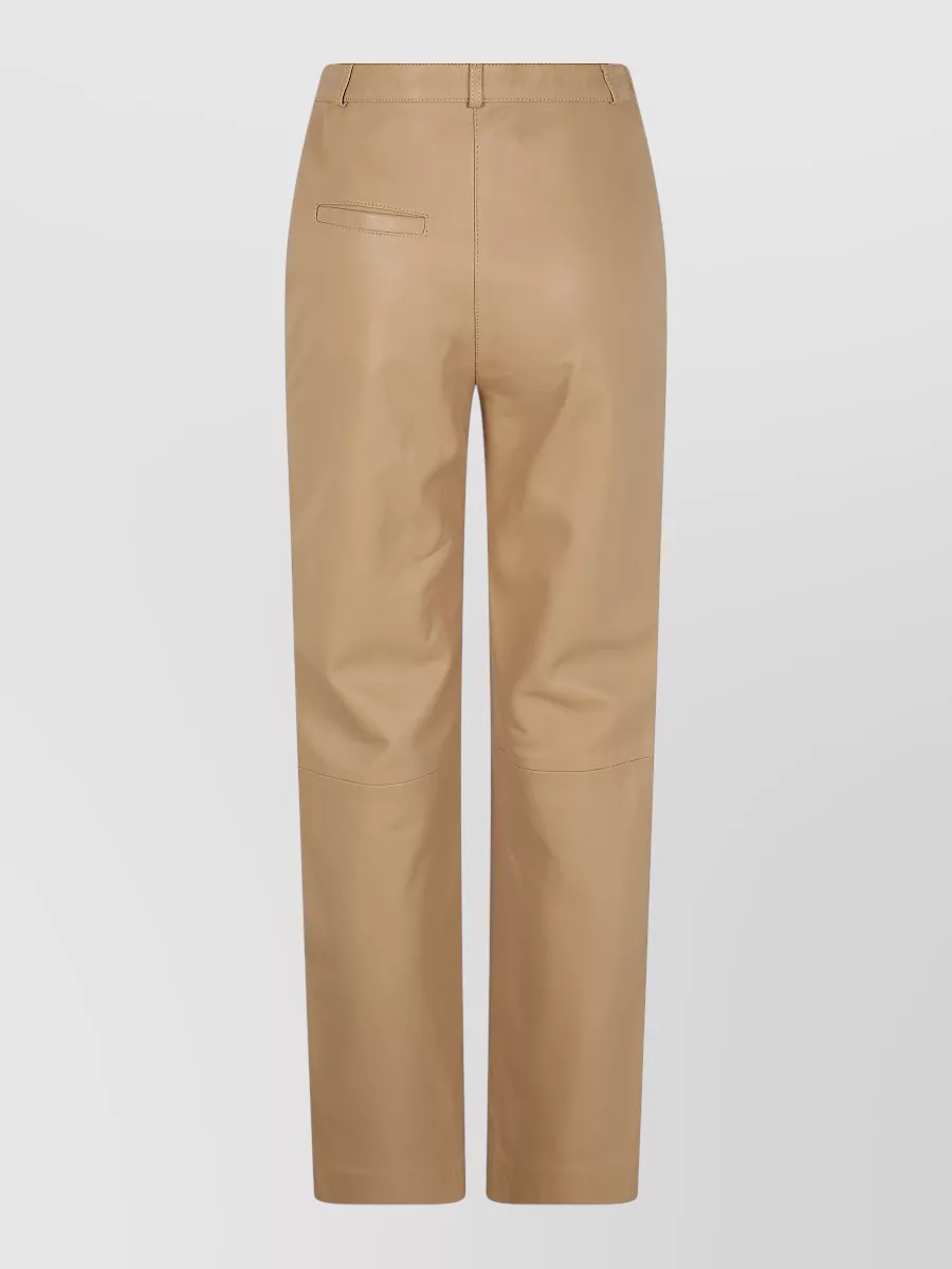 Loulou Studio Cobe Straight Leg Trousers Belt Loops