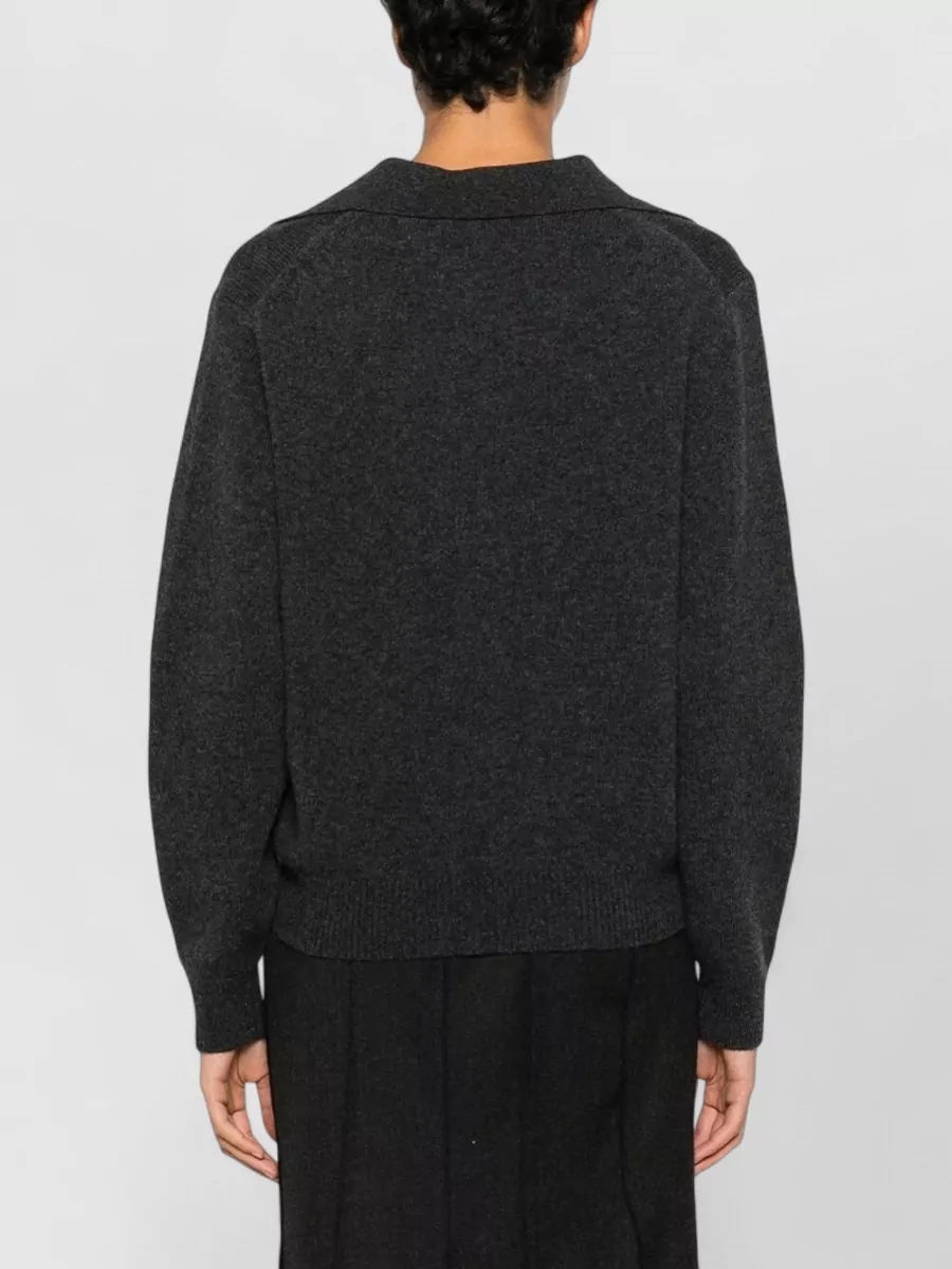 Victoria Beckham Cashmere Wool Polo Collar Long Sleeve Jumper