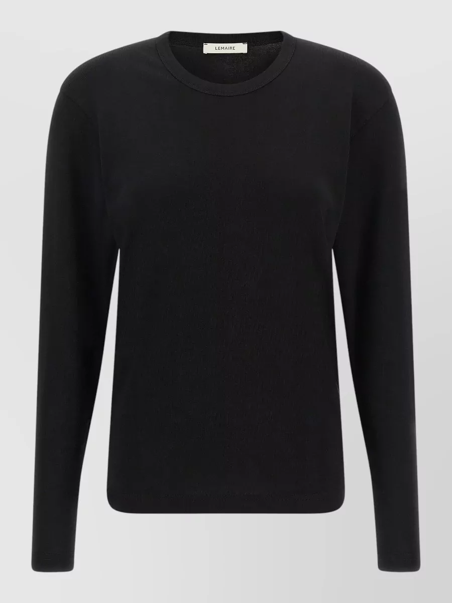 Lemaire cotton ribbed crew neck long sleeve t-shirt