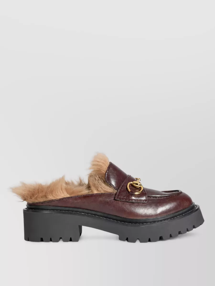 Gucci leather horsebit mule loafers