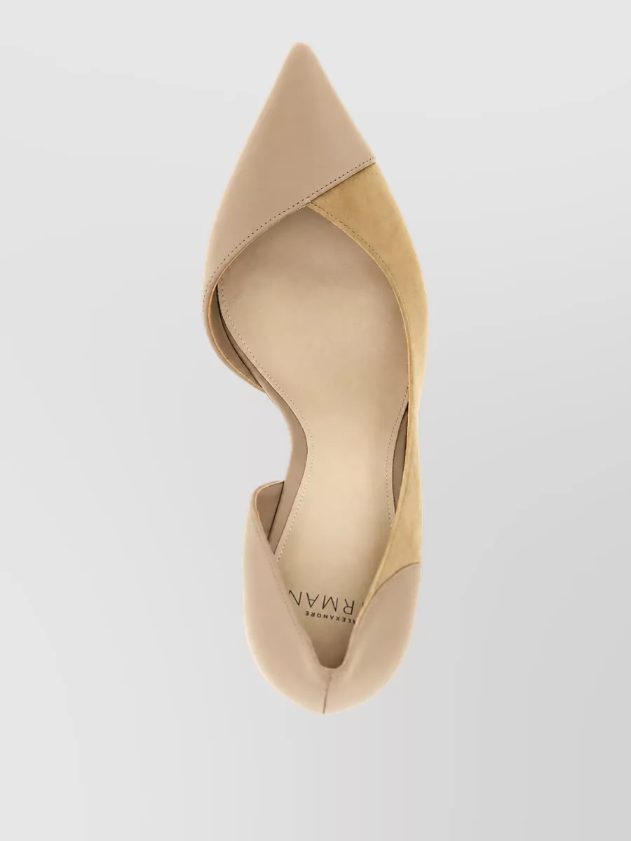 Alexandre Birman Leather Asymmetric Dorsay Pumps