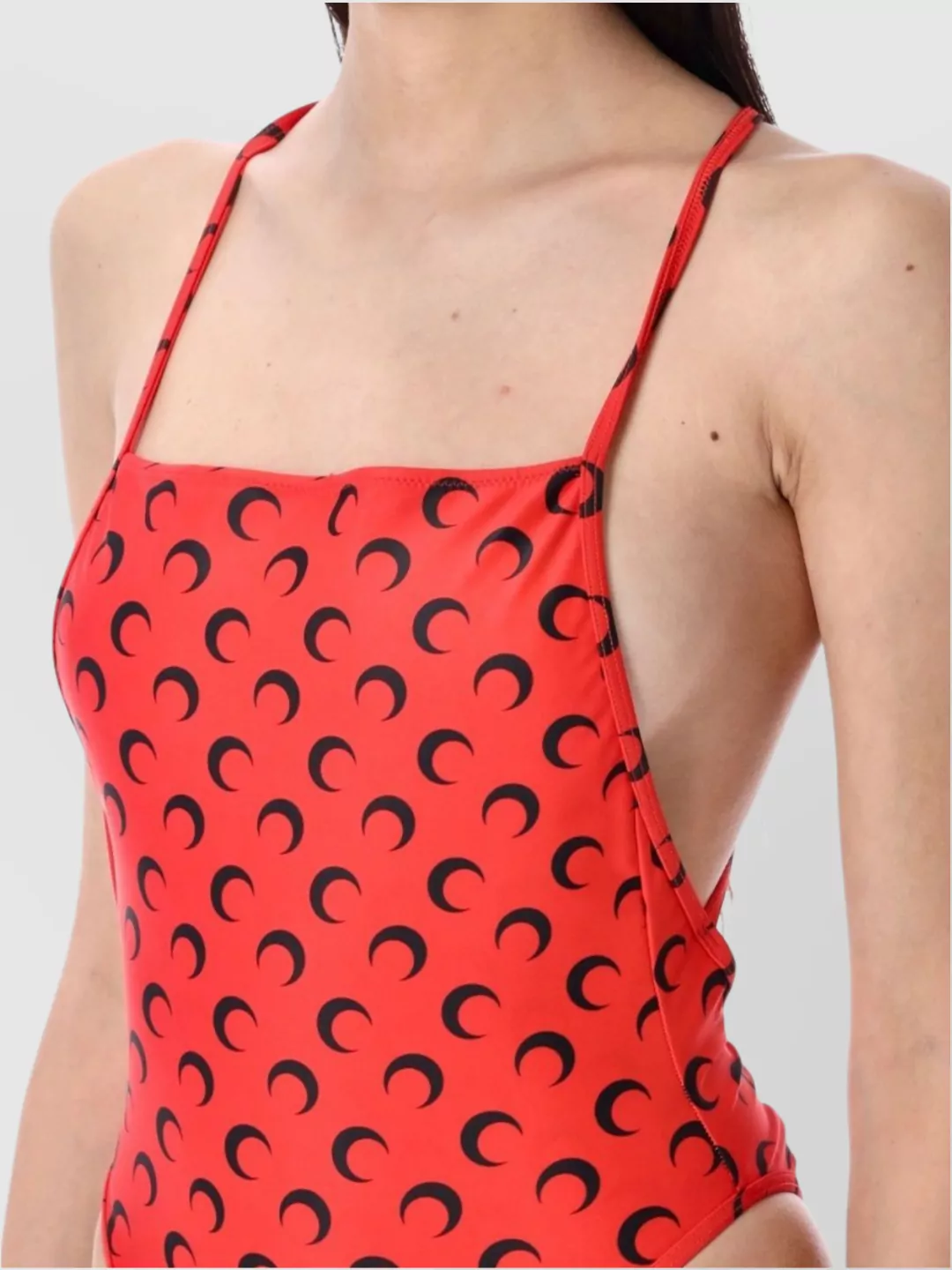 Shop Marine Serre Moon One Piece Swimsuit