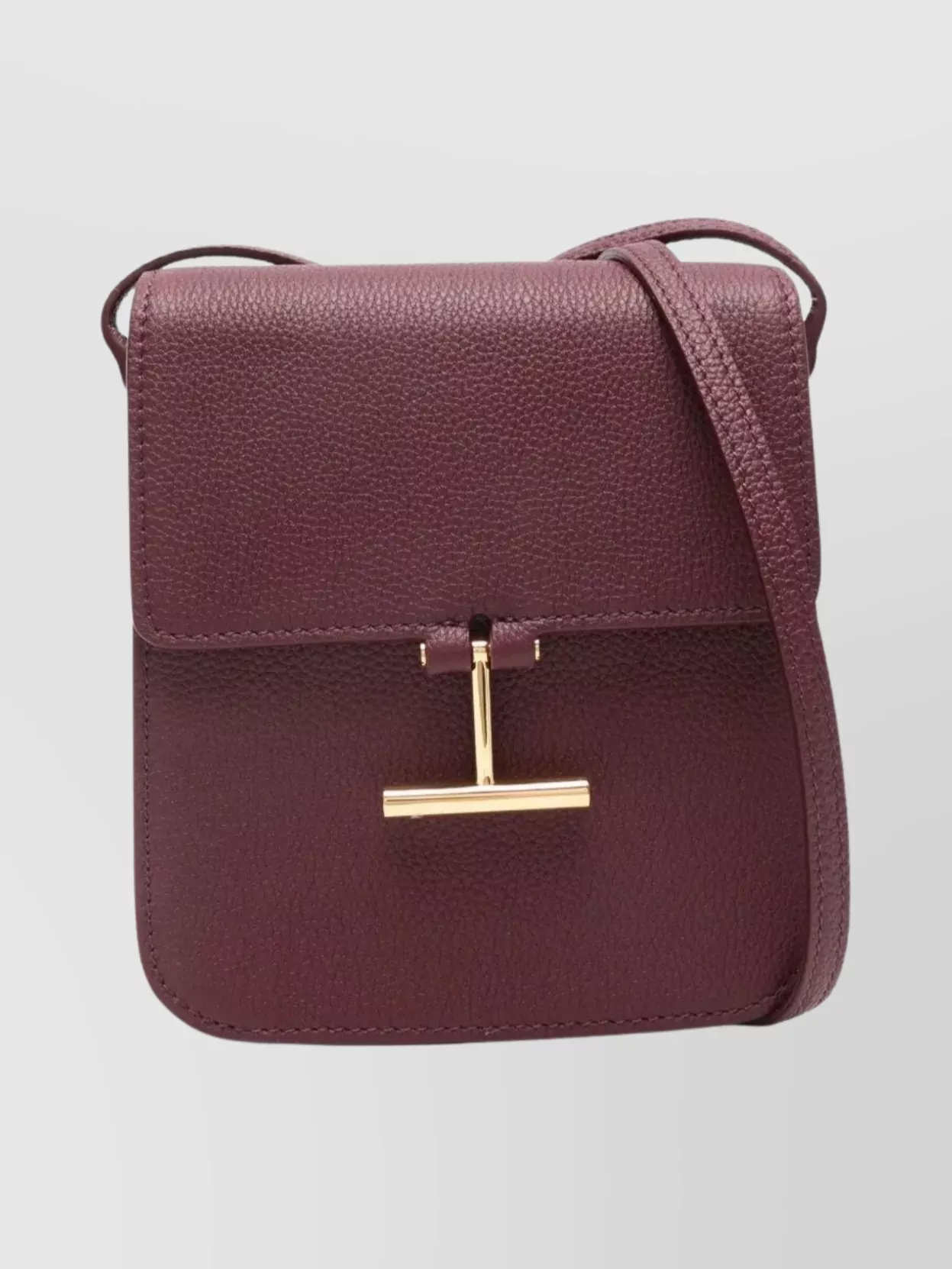 Tom Ford Mini Cross-body Bag Strap In Burgundy