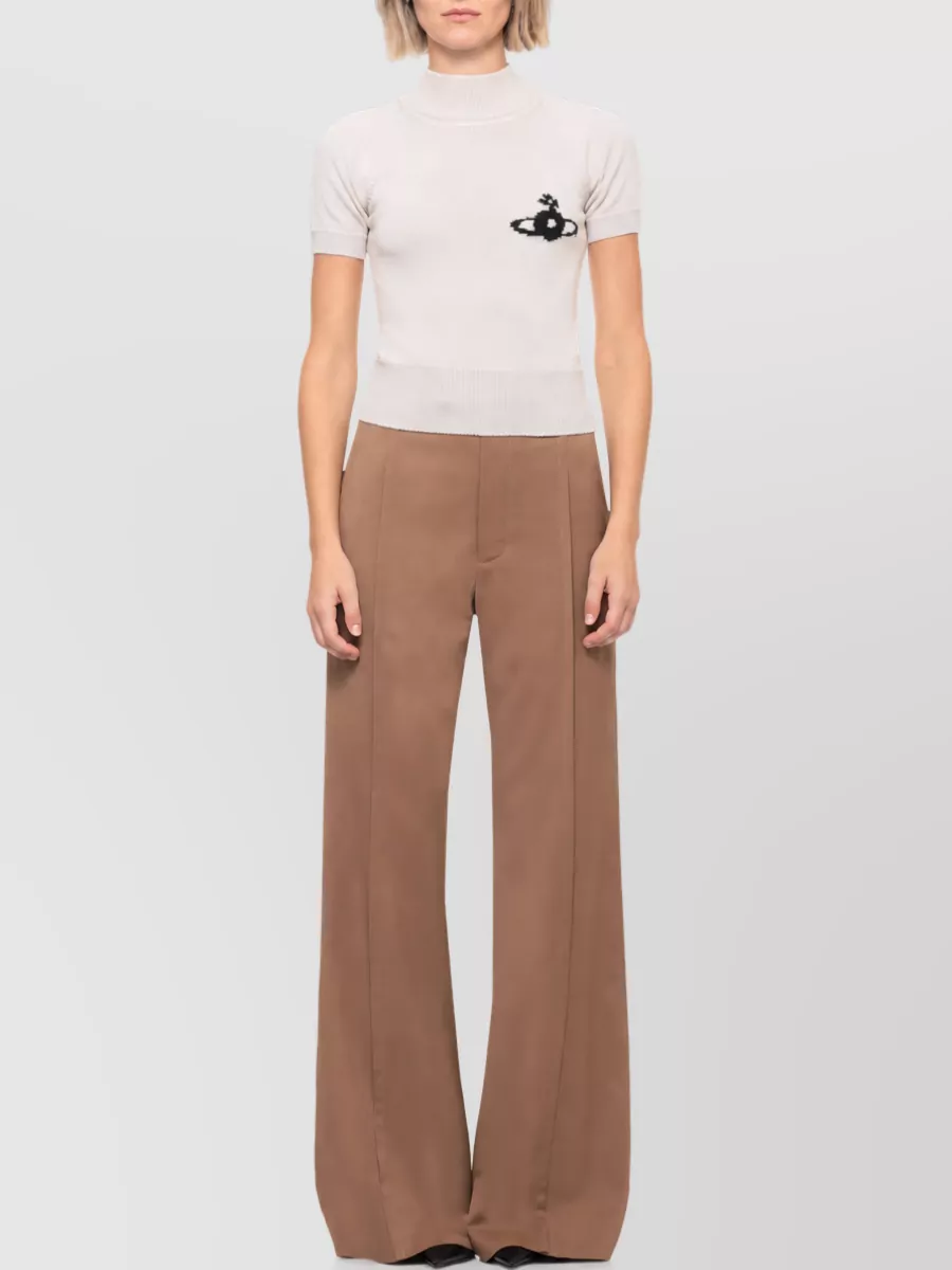 Vivienne Westwood Wool High Neck Short Sleeve Sweater