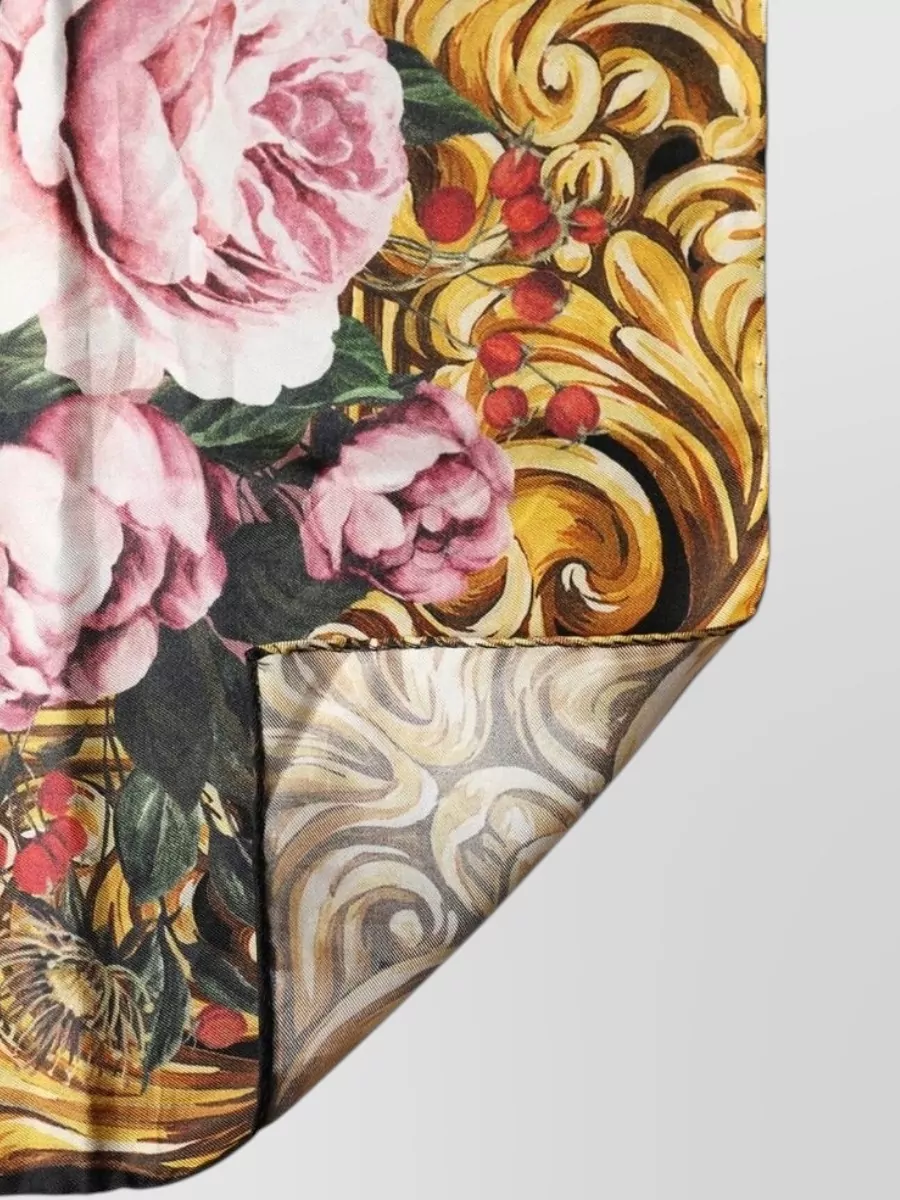Dolce&Gabbana Silk Floral-Print Square Scarf