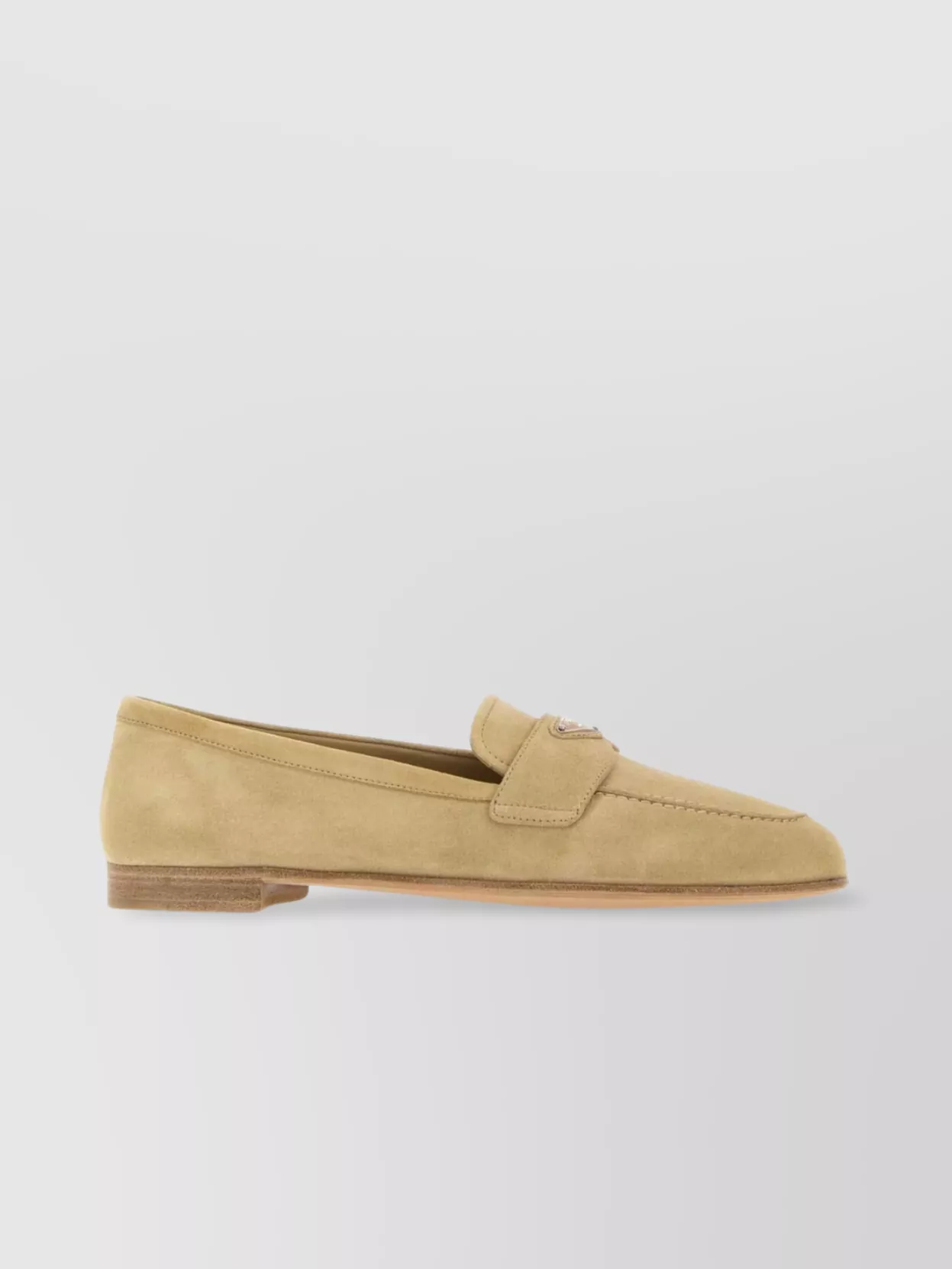 Prada Suede Loafers With Almond Toe Shape And Tassel Detail