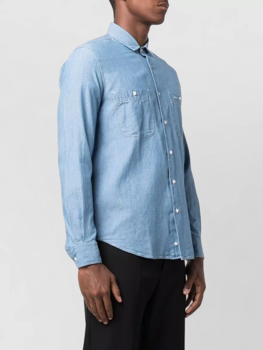 Aspesi Silk Nylon Shirt Button Down Collar Pockets