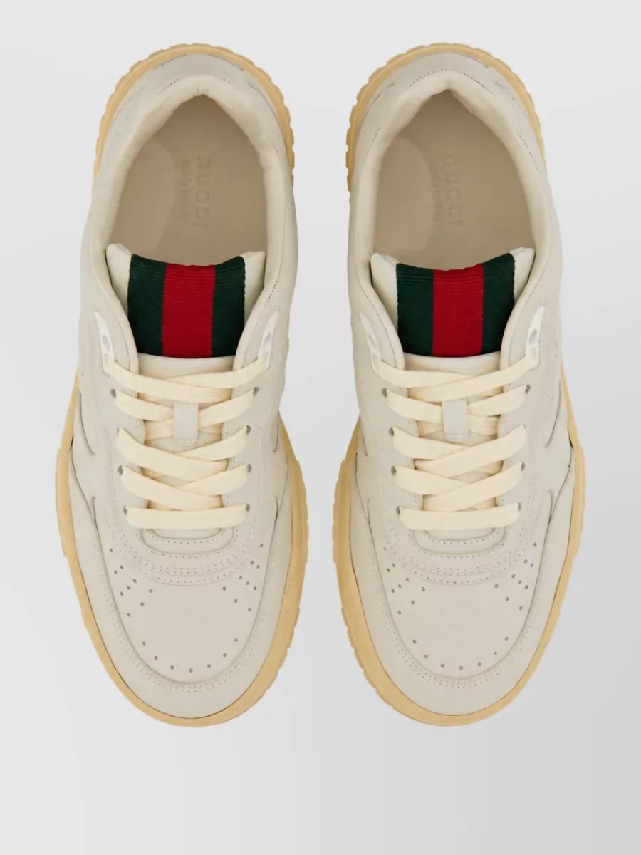 Gucci Leather Low-Top Sneakers