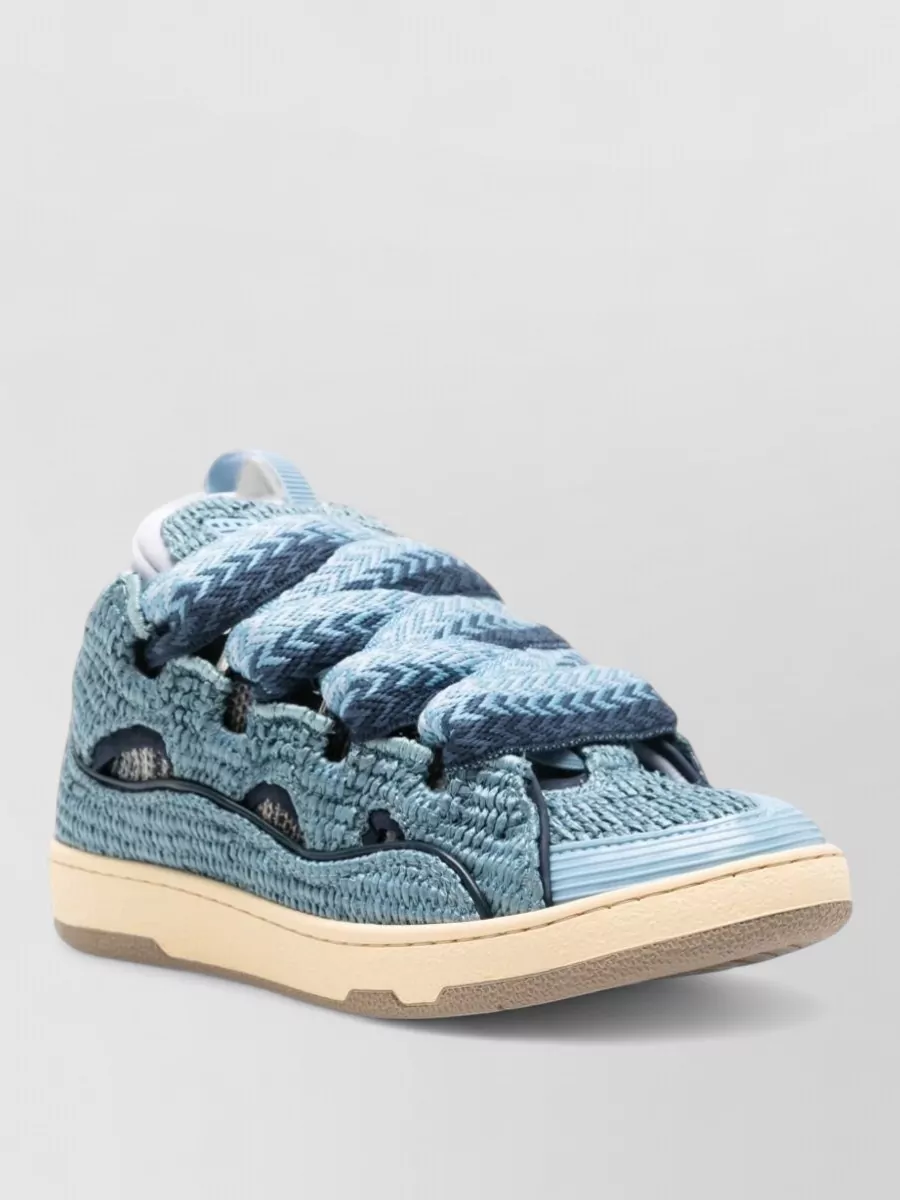 Lanvin paneled low-top sneakers
