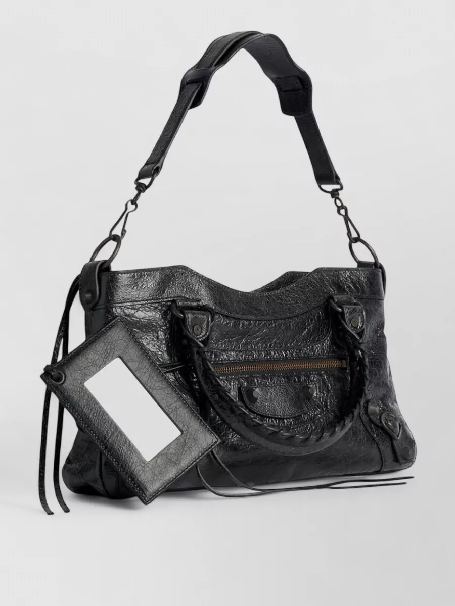 Balenciaga Le City Lamb Leather Shoulder Bag