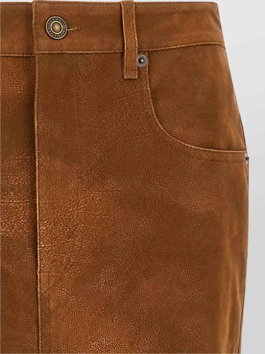 Isabel Marant Etoile Suede-Effect Midi Pencil Skirt