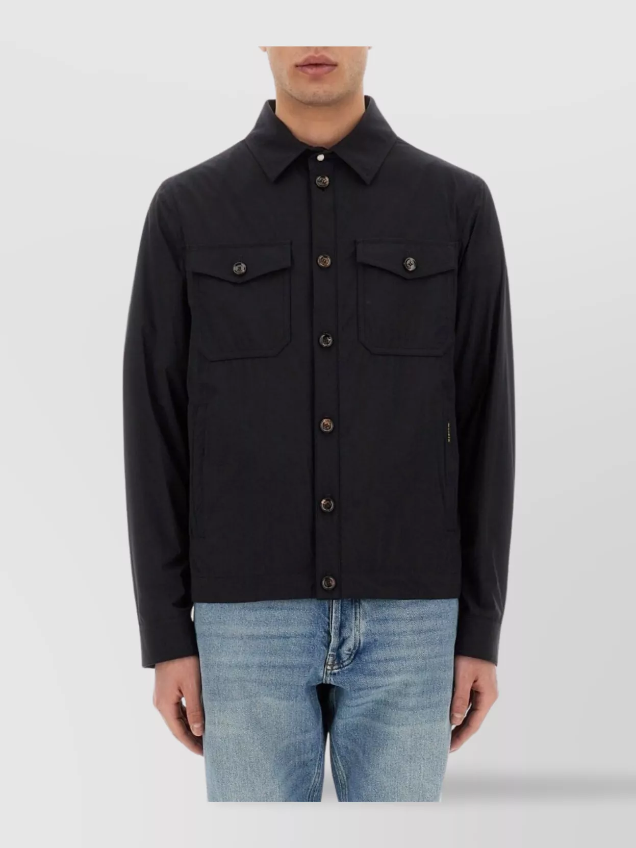 Moorer Chest Pockets Collared Long Sleeves Jacket