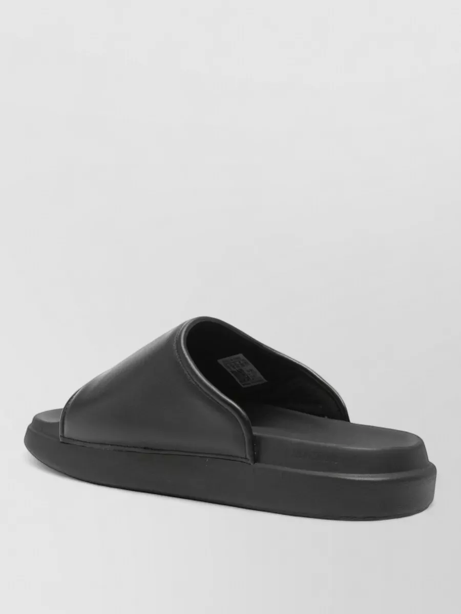 Y-3 Leather Logo-Detail Slides