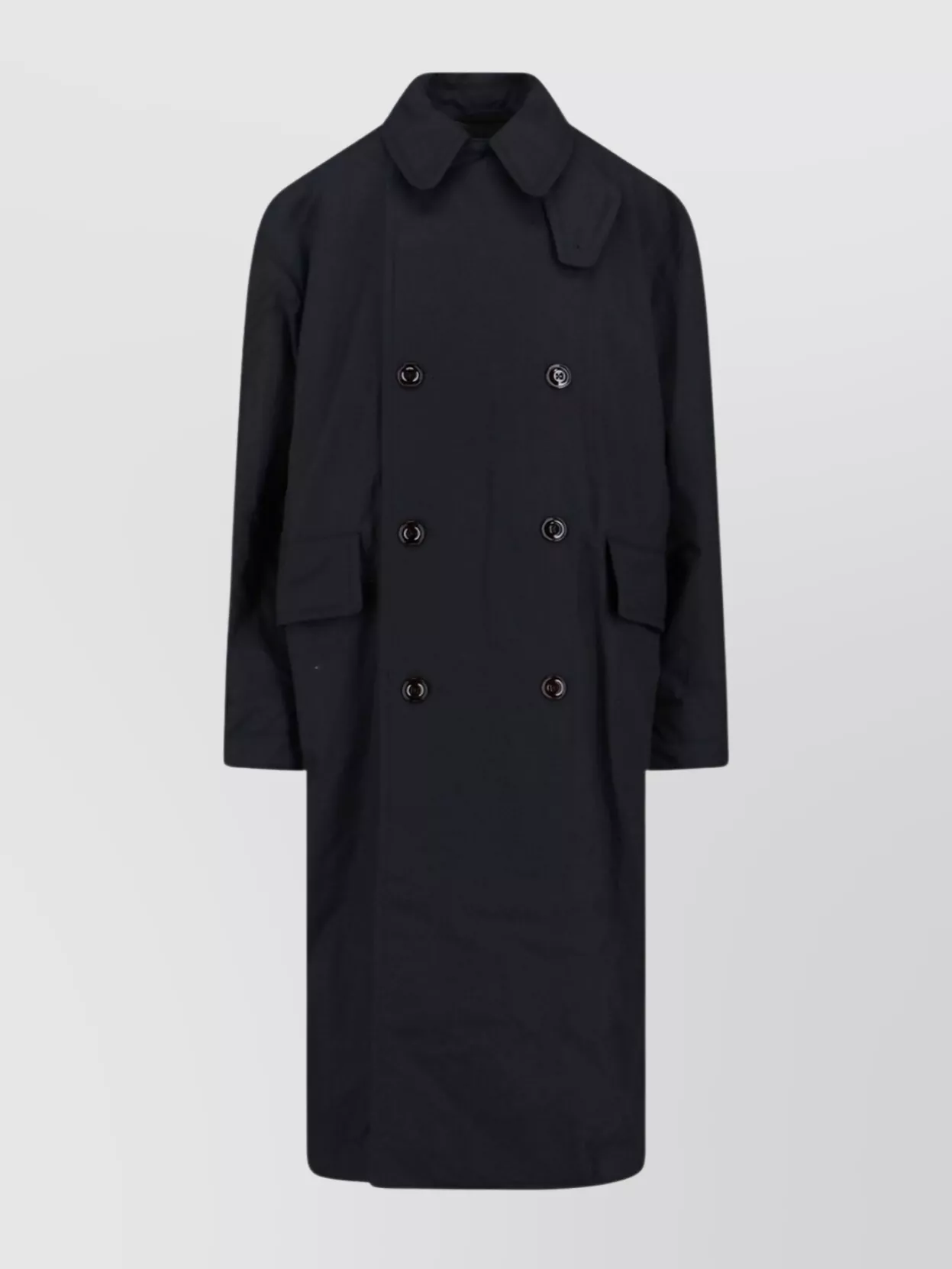 Our Legacy Double-Breasted Long Jacket Belted At Waist