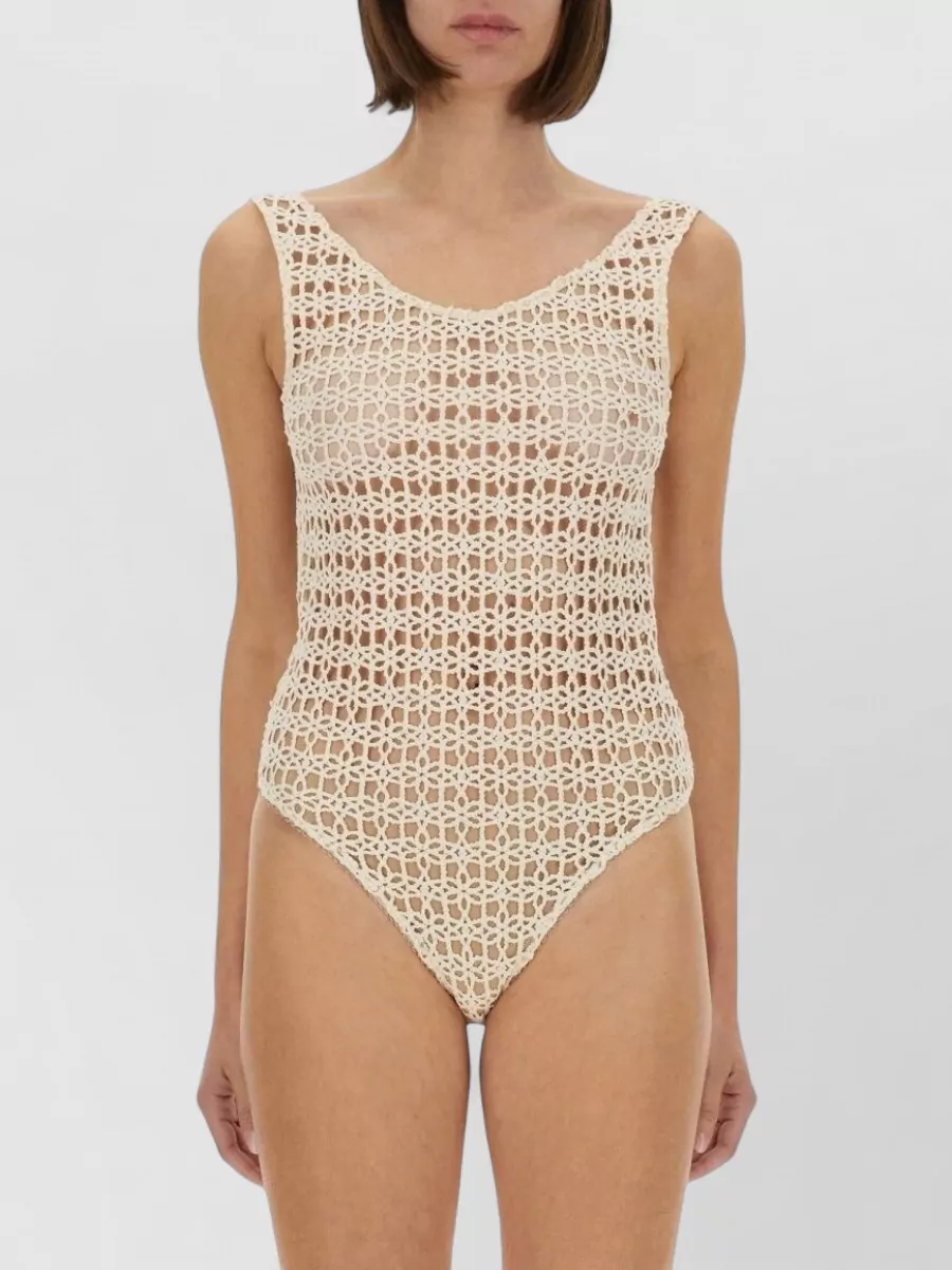 Alysi slim-fit macramé bodysuit