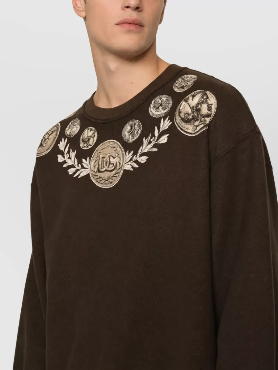 Dolce&Gabbana Cotton Coin Print Sweatshirt