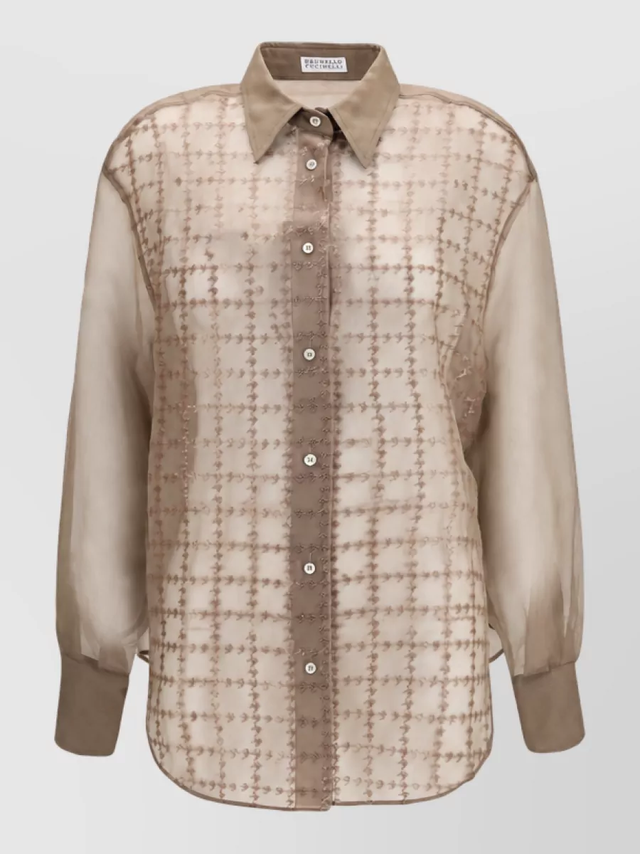 Brunello Cucinelli Silk Pattern Shirt
