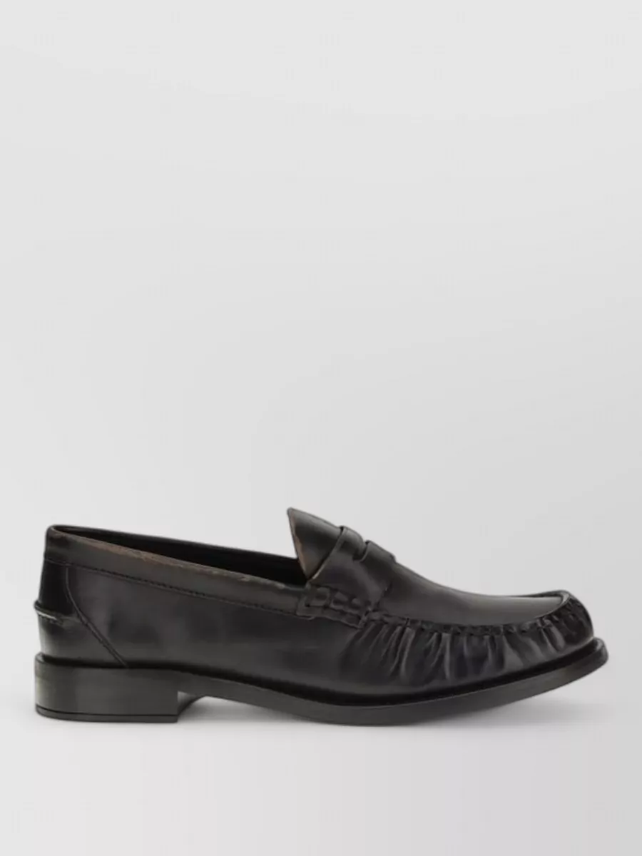 Prada Leather Slip-On Loafers