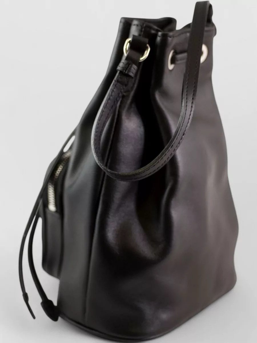 La Rose Leather Bucket Bag