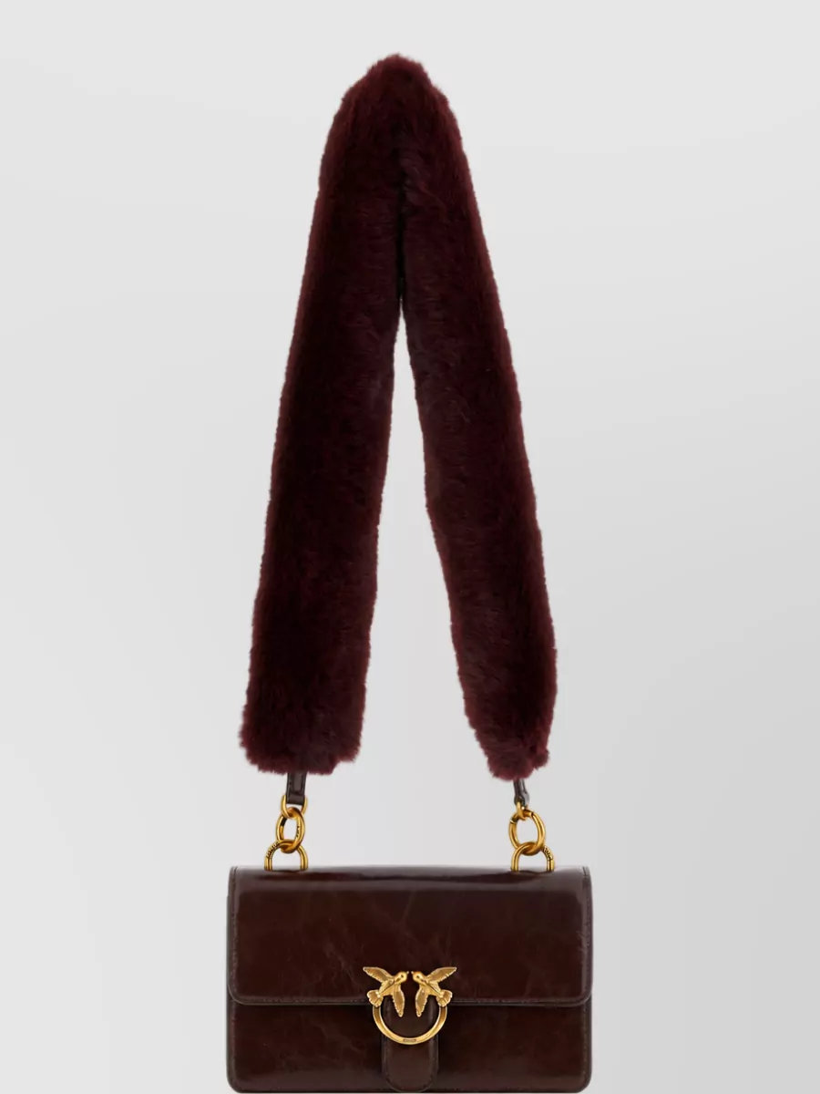 Pinko Love Bag One Mini Leather Clutch Bag
