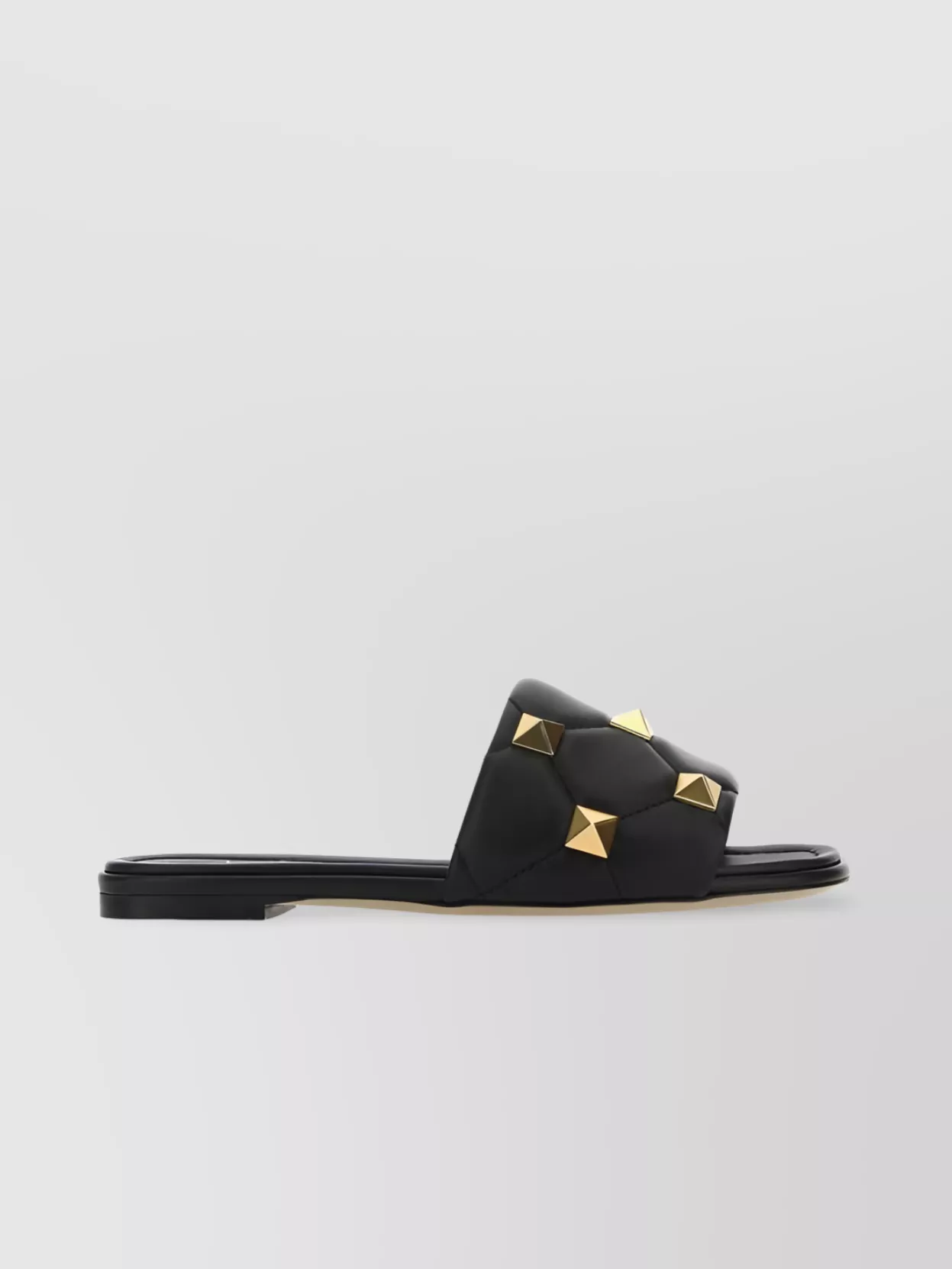 Shop Valentino Slippers With Open Toe And Stylish Metallic Embellishments In Brown