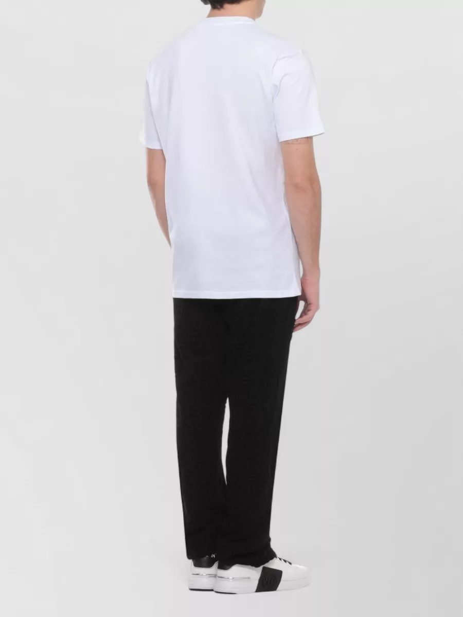 Philipp Plein Cotton Skull Tattoo Print Short-Sleeve T-Shirt
