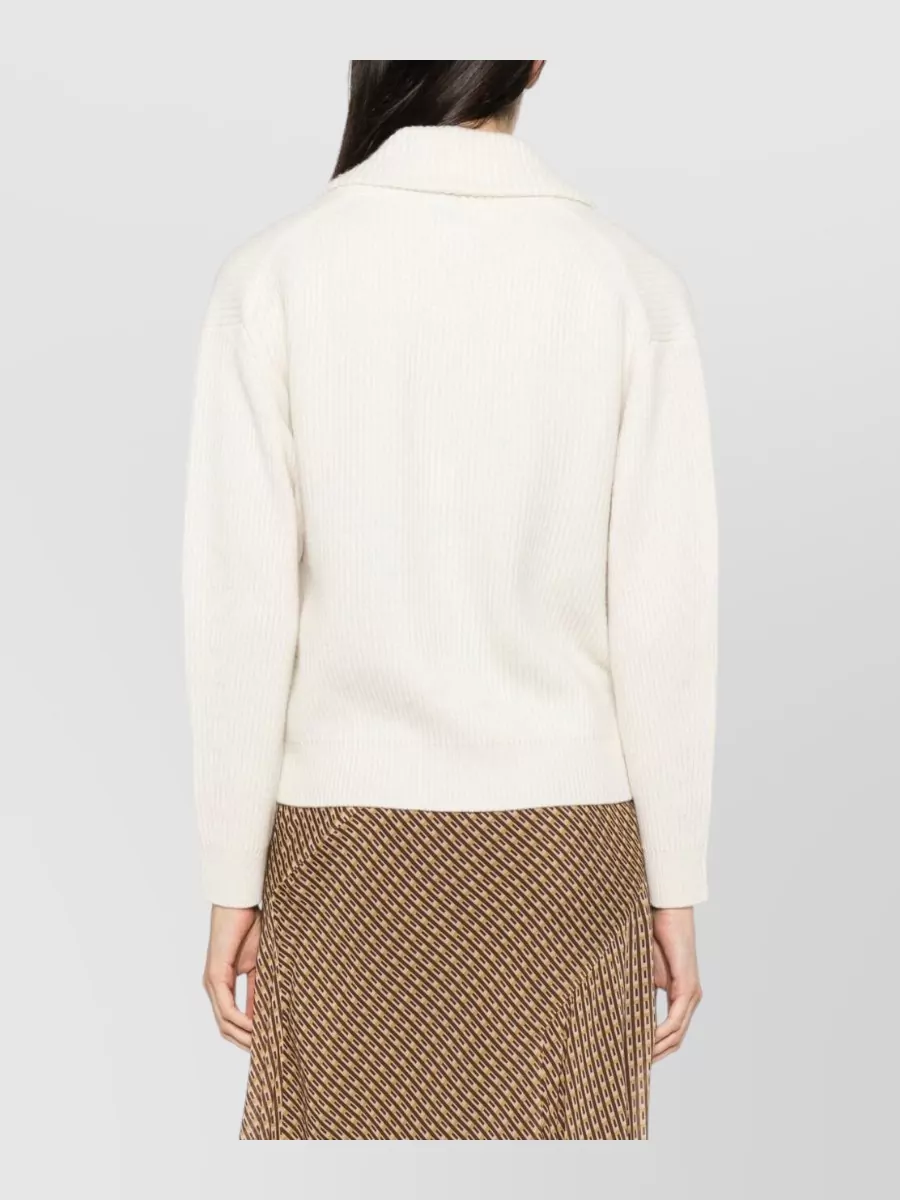 Forte Forte Ribbed Cashmere Blend Shawl Collar Cardigan