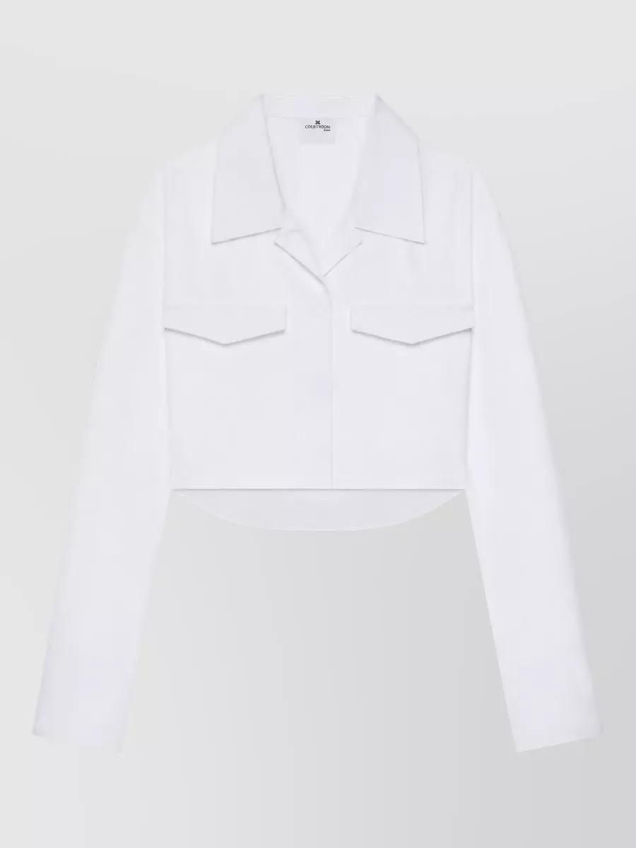 Courrèges cropped cotton shirt jacket
