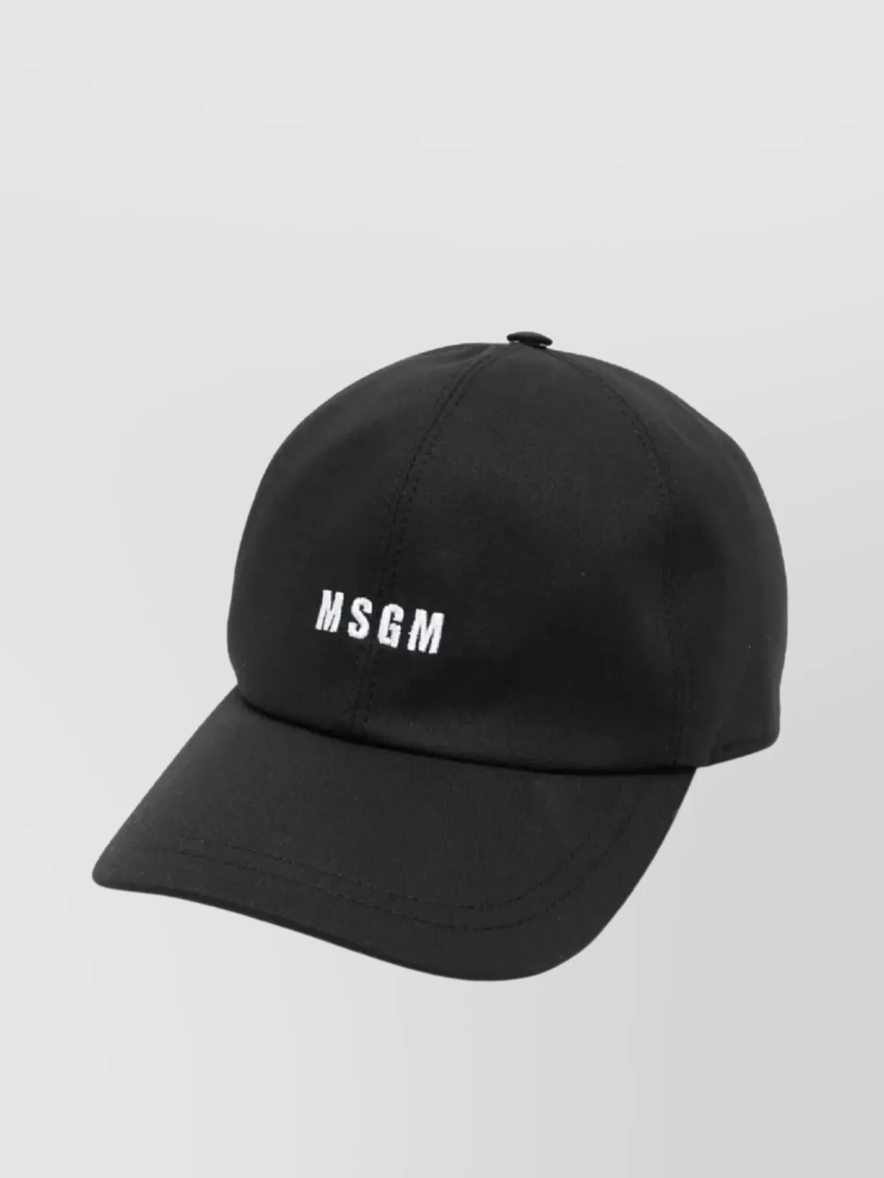 Msgm Modern Curved Brim Hat Design In Black