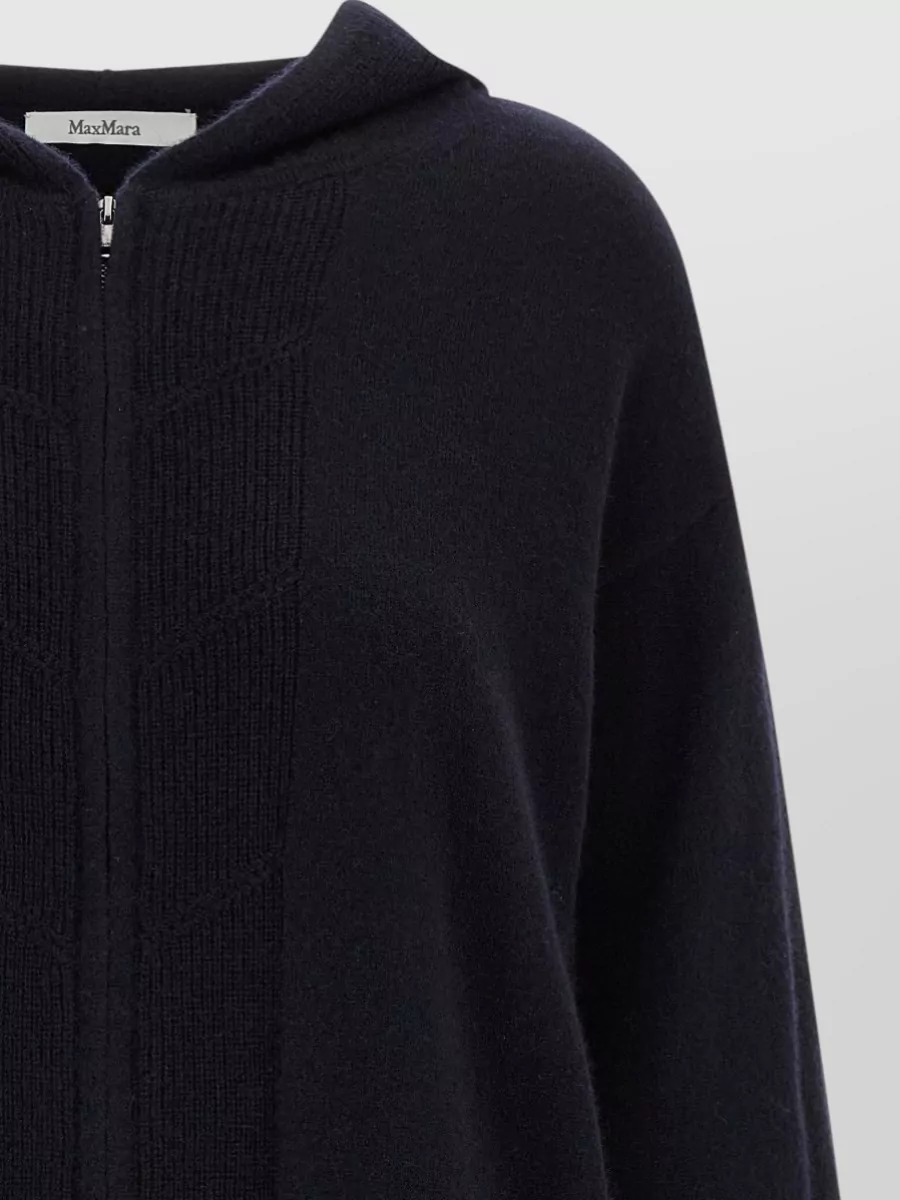 Max Mara Cashmere Hooded Zip-Up Cardigan