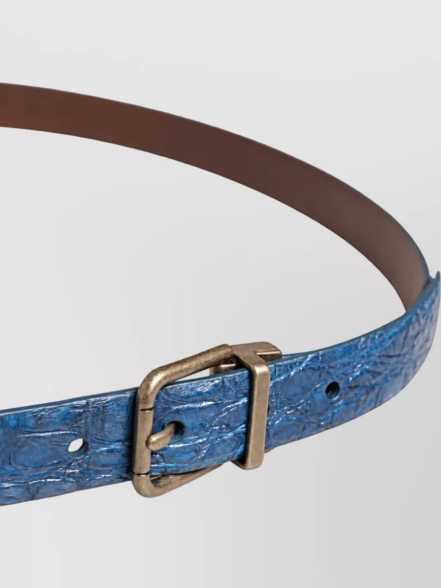 Dolce&Gabbana Caiman Leather Belt