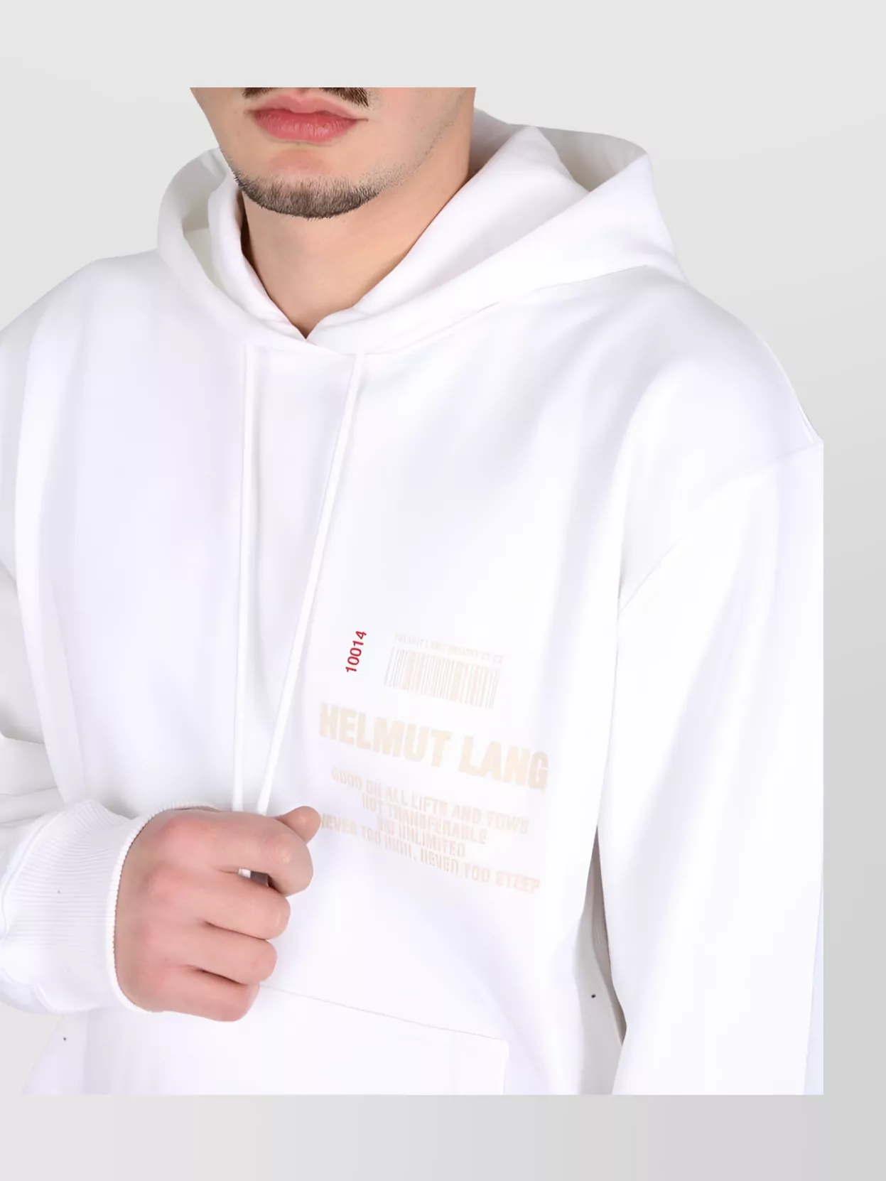 Helmut Lang Hooded Sweatshirt With Back Detail And Front Pocket