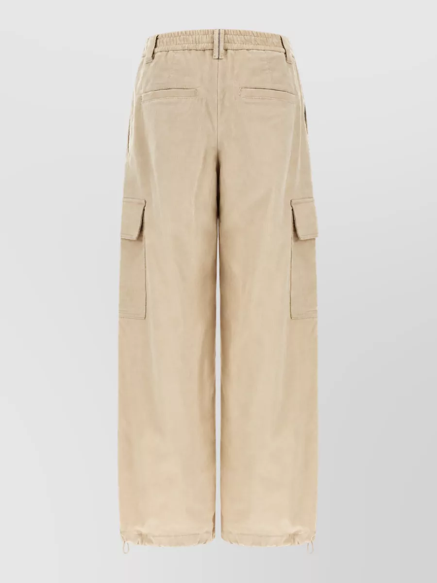 Brunello Cucinelli Baggy Cargo Wide-Leg Trousers