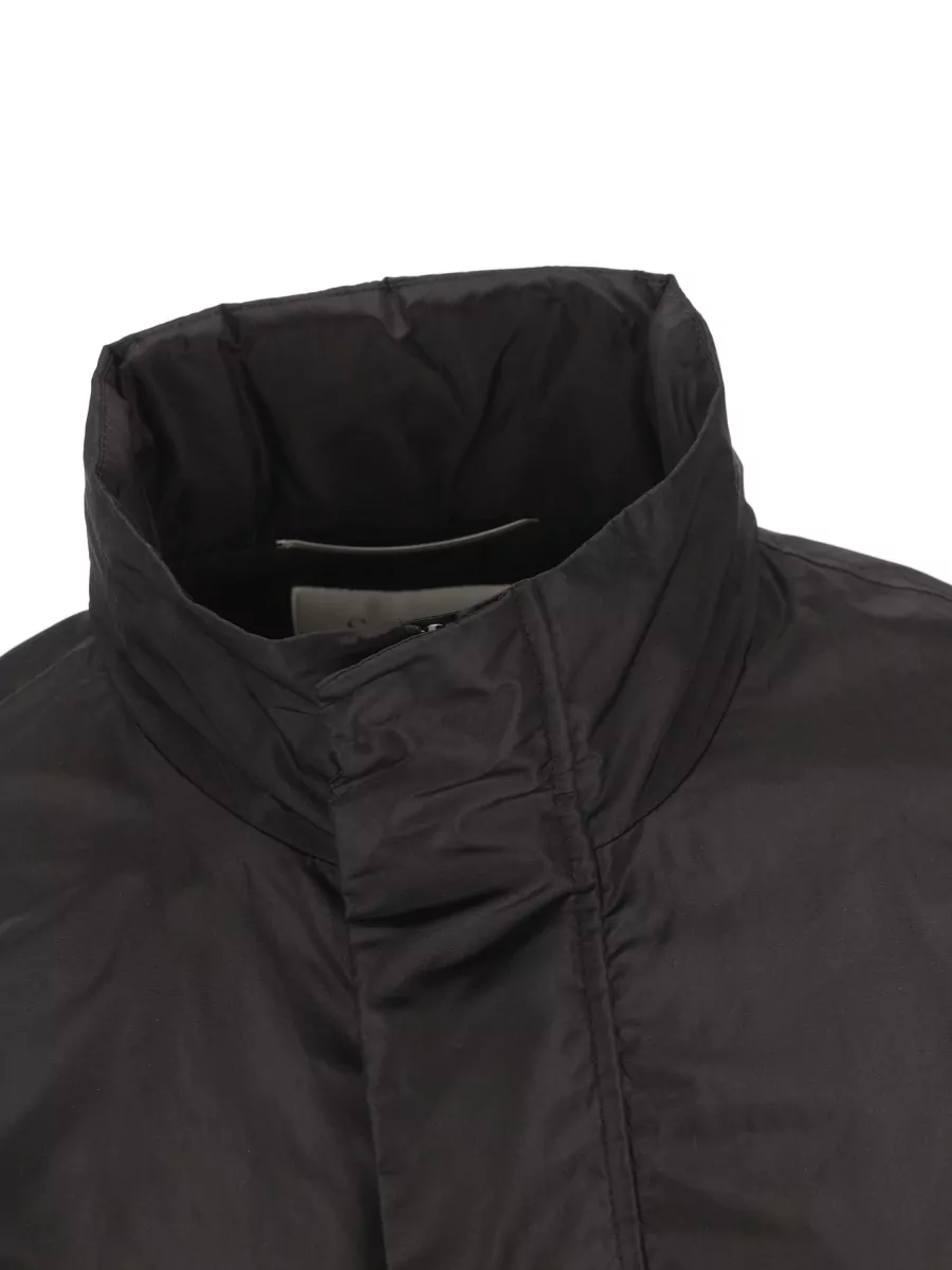 Saint Laurent Silk Mandarin Collar Raincoat