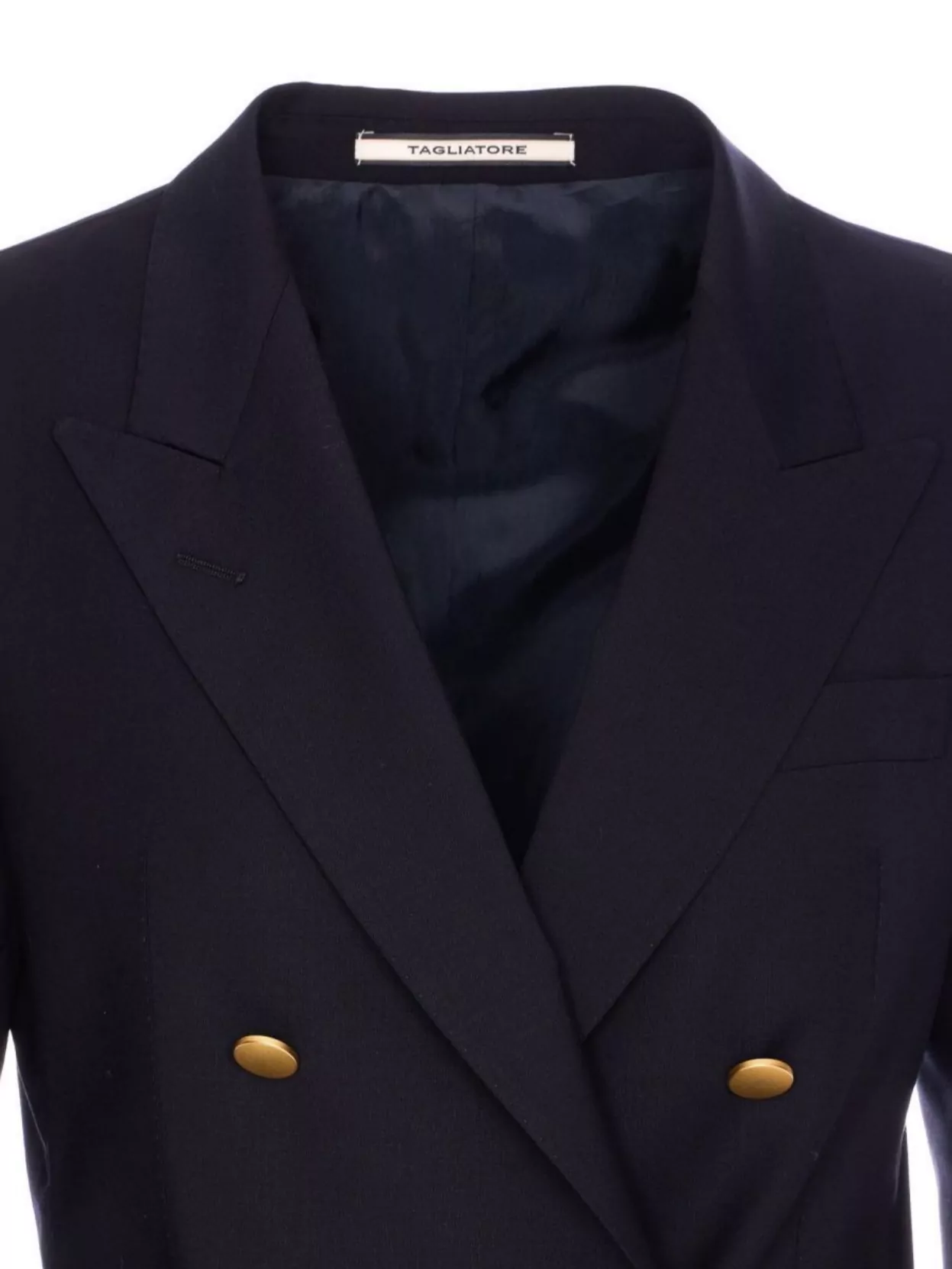 Tagliatore Structured Double-breasted Jacket Gold Buttons