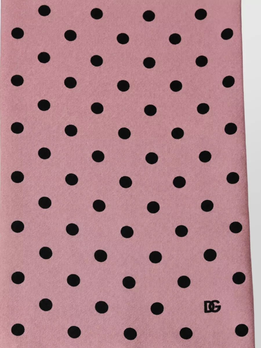 Dolce&Gabbana silk polka dot fringed lace scarf