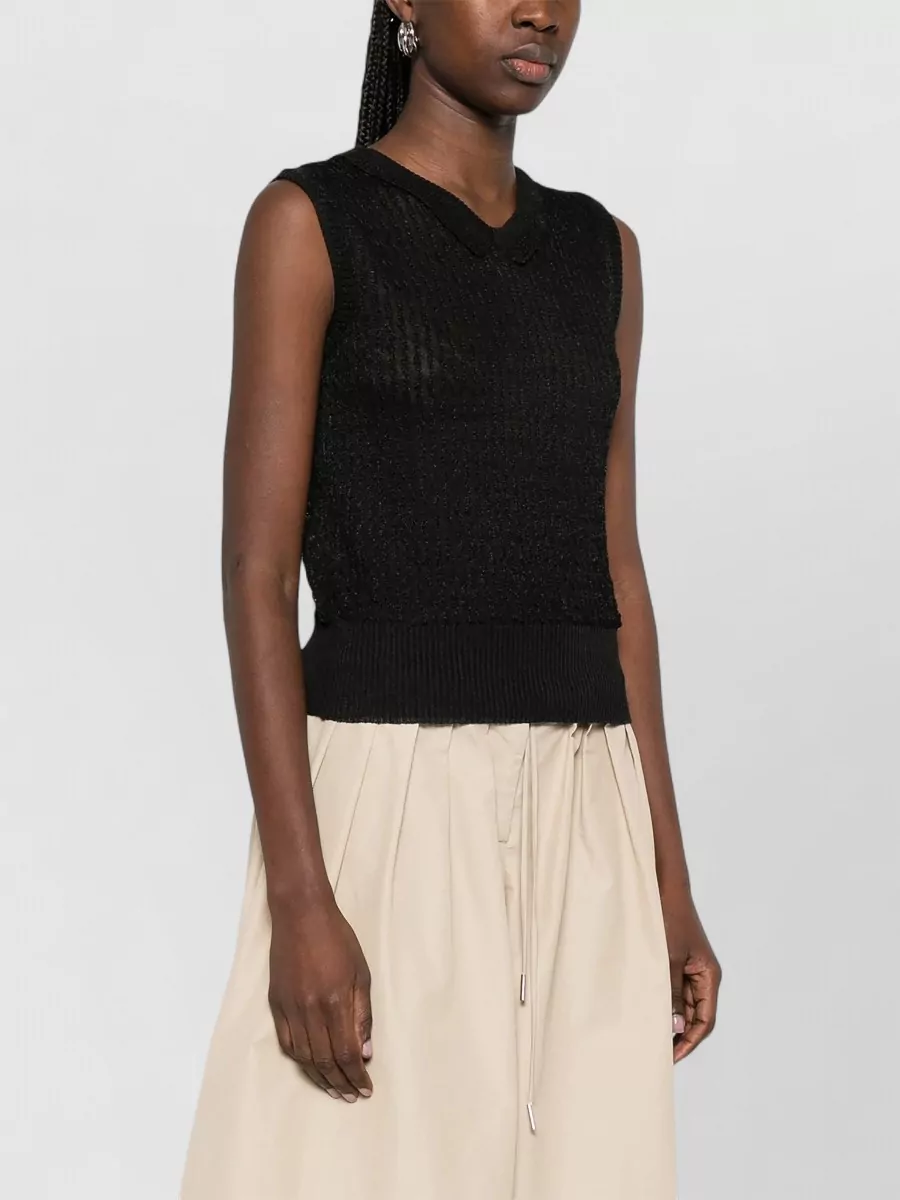Maison Margiela Polo Collar Sleeveless Top