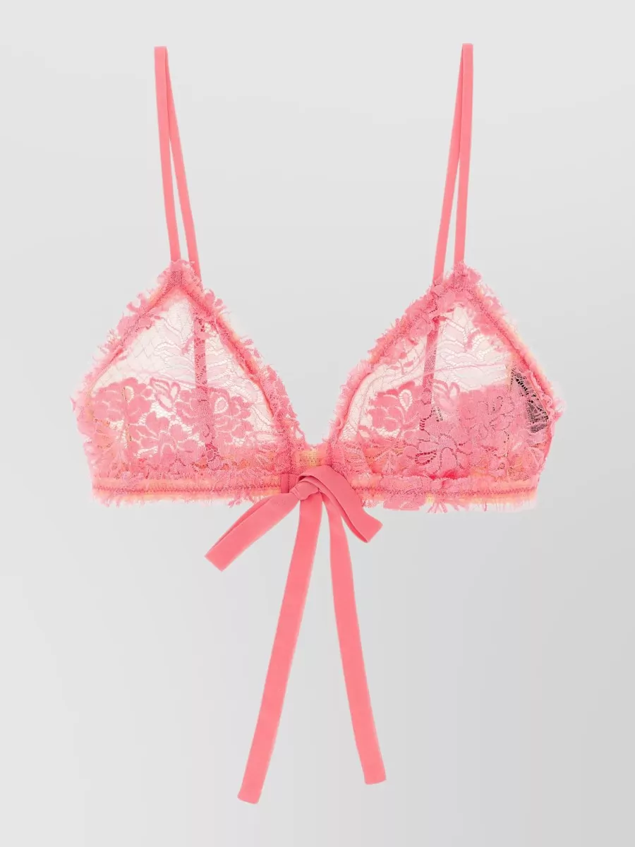 The Attico Floral Lace Triangle Bra